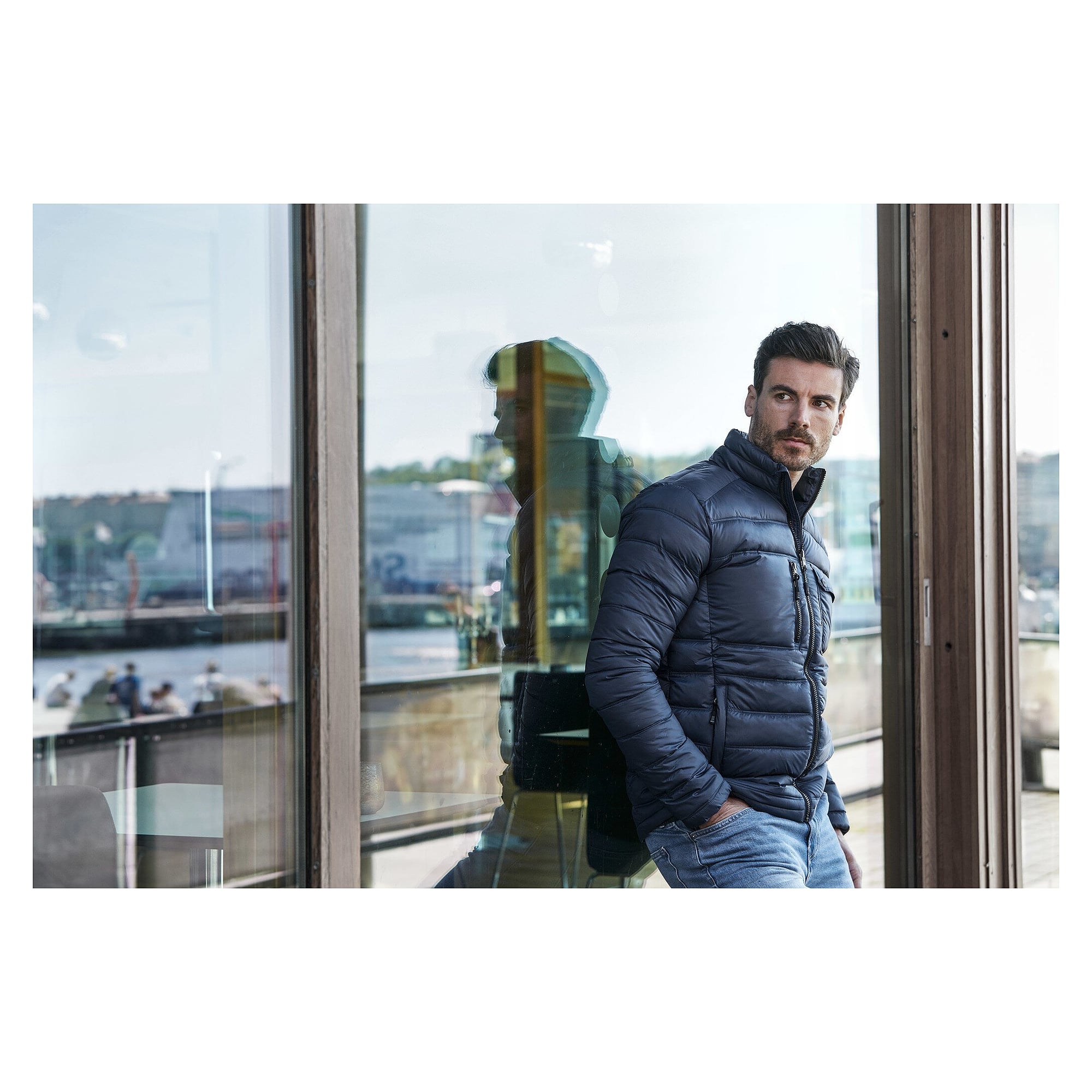 Veste matelassée légère homme Alve en matériaux recyclés, couche intermédiaire, noir - South West 1000365001