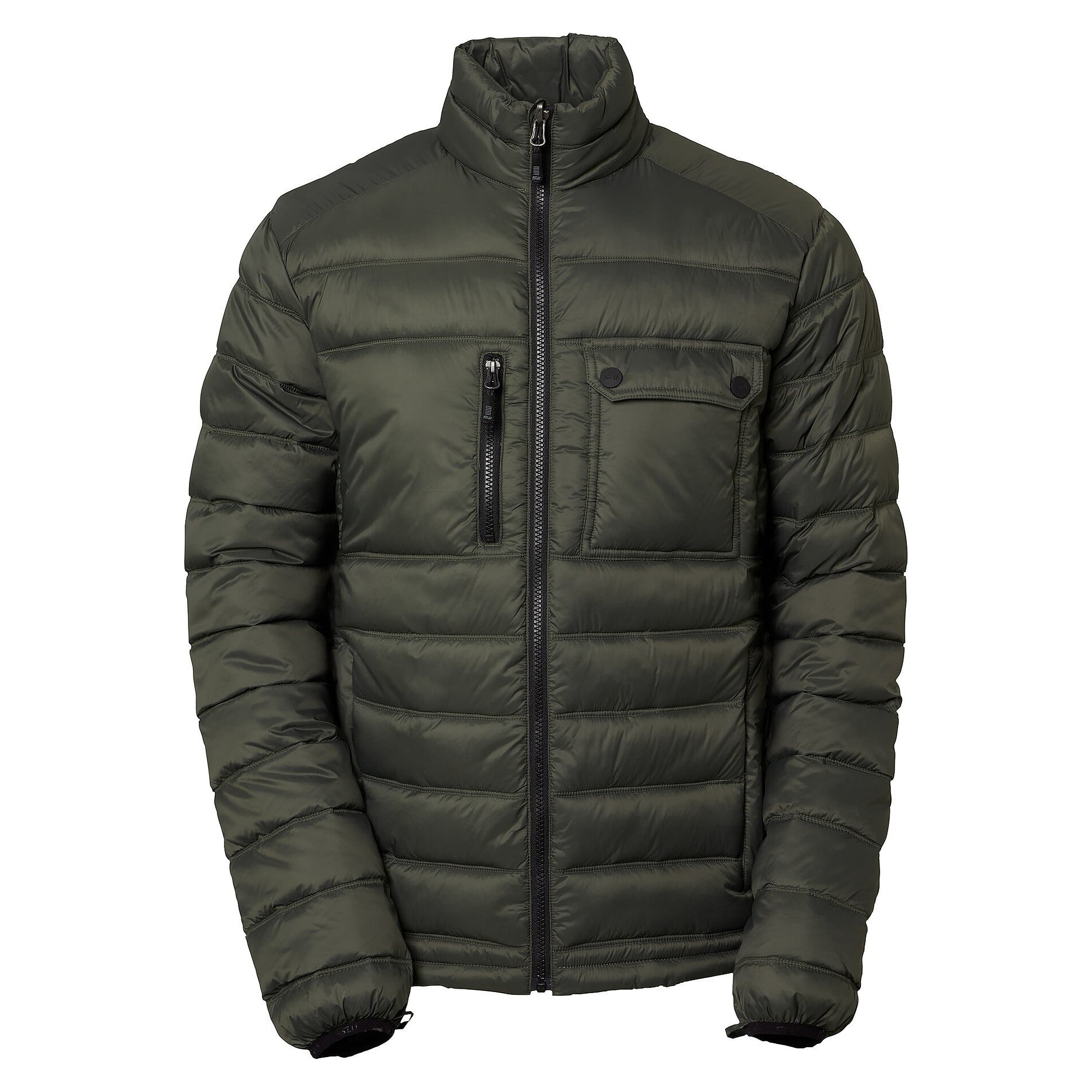 Leichte wattierte Herrenjacke Alve aus recycelten Materialien, Zwischenschicht, oliv - South West 1000365305