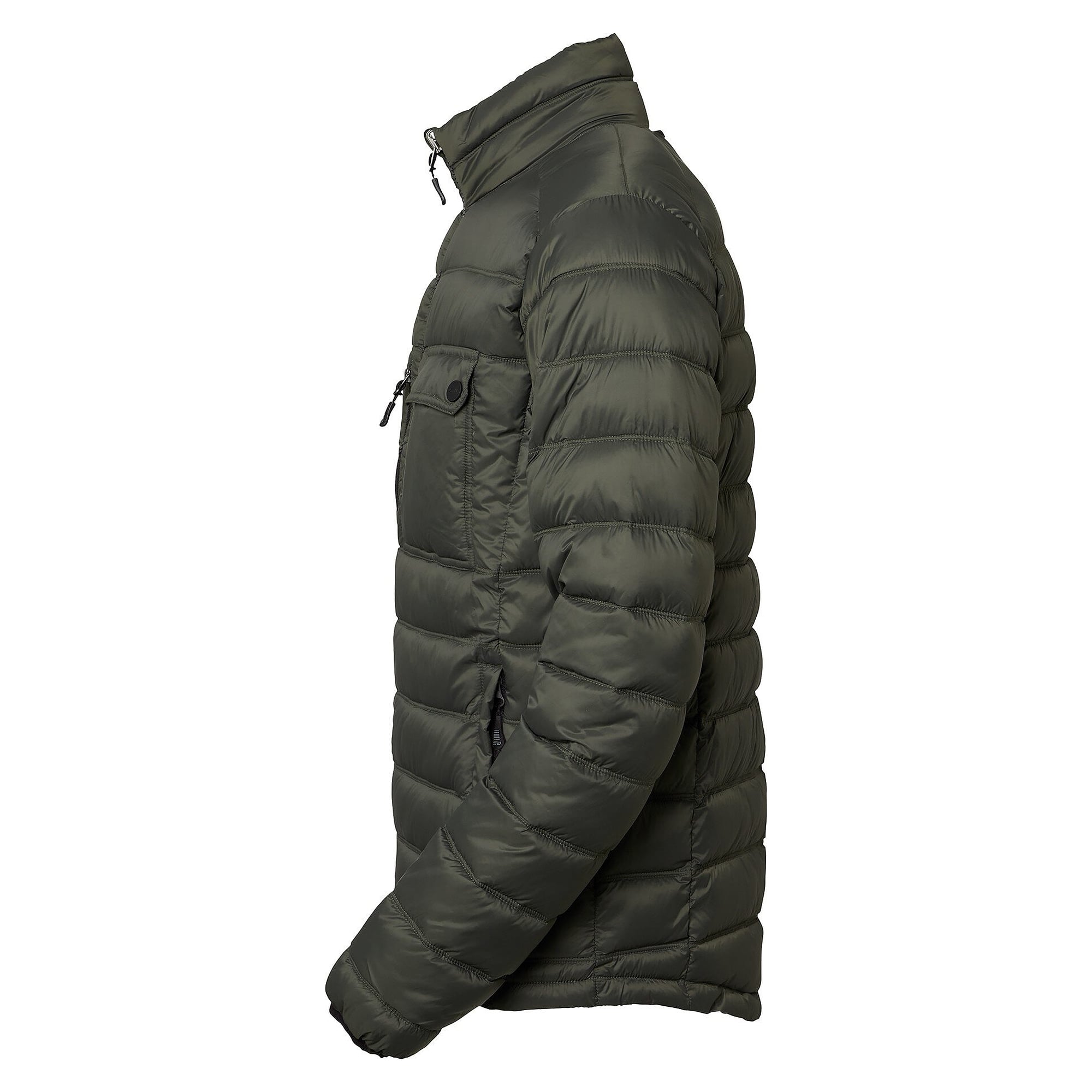 Leichte wattierte Herrenjacke Alve aus recycelten Materialien, Zwischenschicht, oliv - South West 1000365305