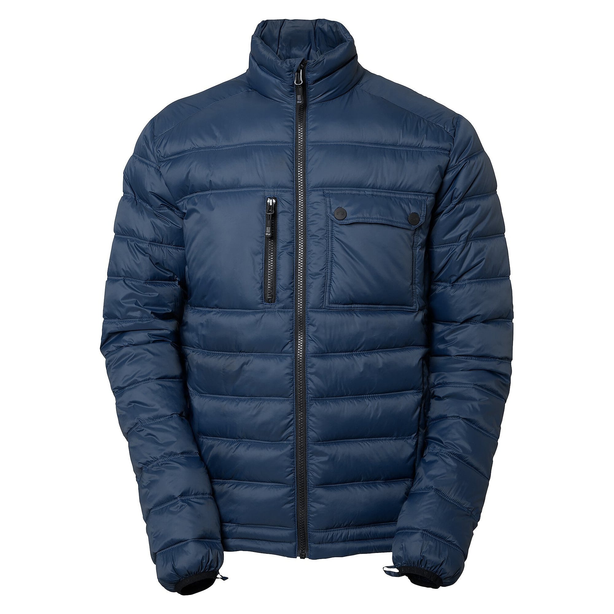 Leichte wattierte Herrenjacke Alve aus recycelten Materialien, Zwischenschicht, navy - South West 1000365403