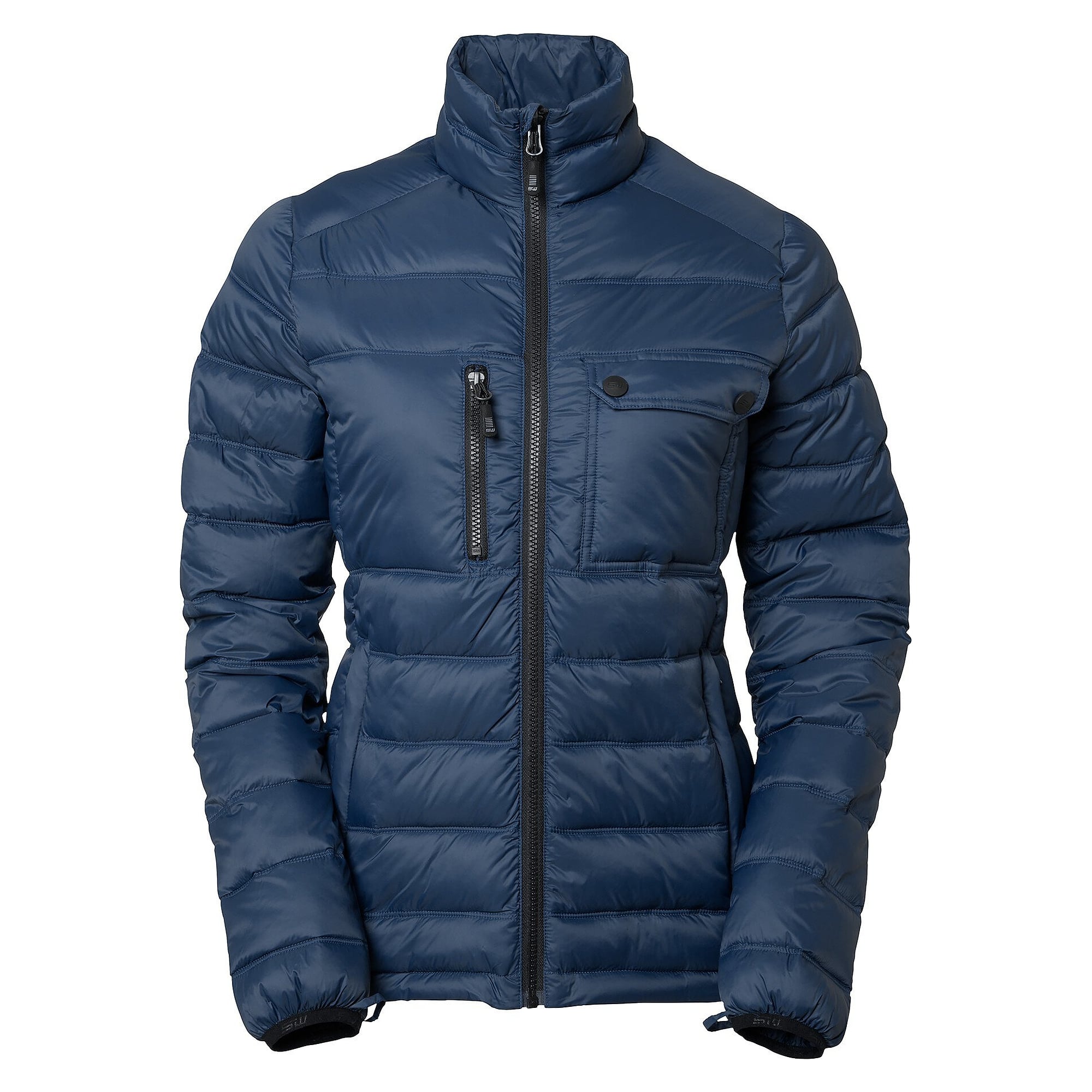 Leichte wattierte Damenjacke Amy aus recycelten Materialien, Zwischenschicht, navy - South West 1000366403
