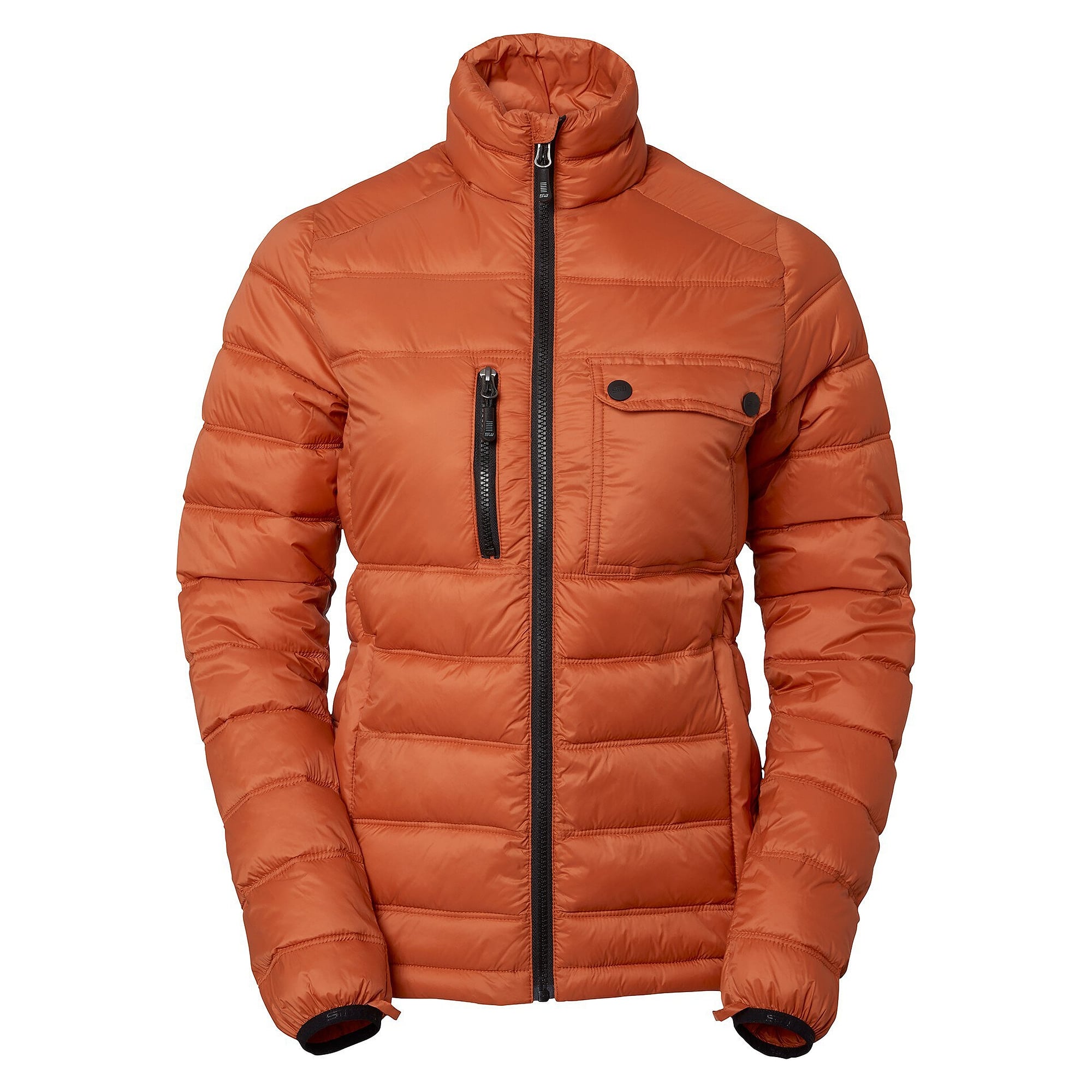 Leichte wattierte Damenjacke Amy aus recycelten Materialien, Zwischenschicht, dunkelorange - South West 1000366801