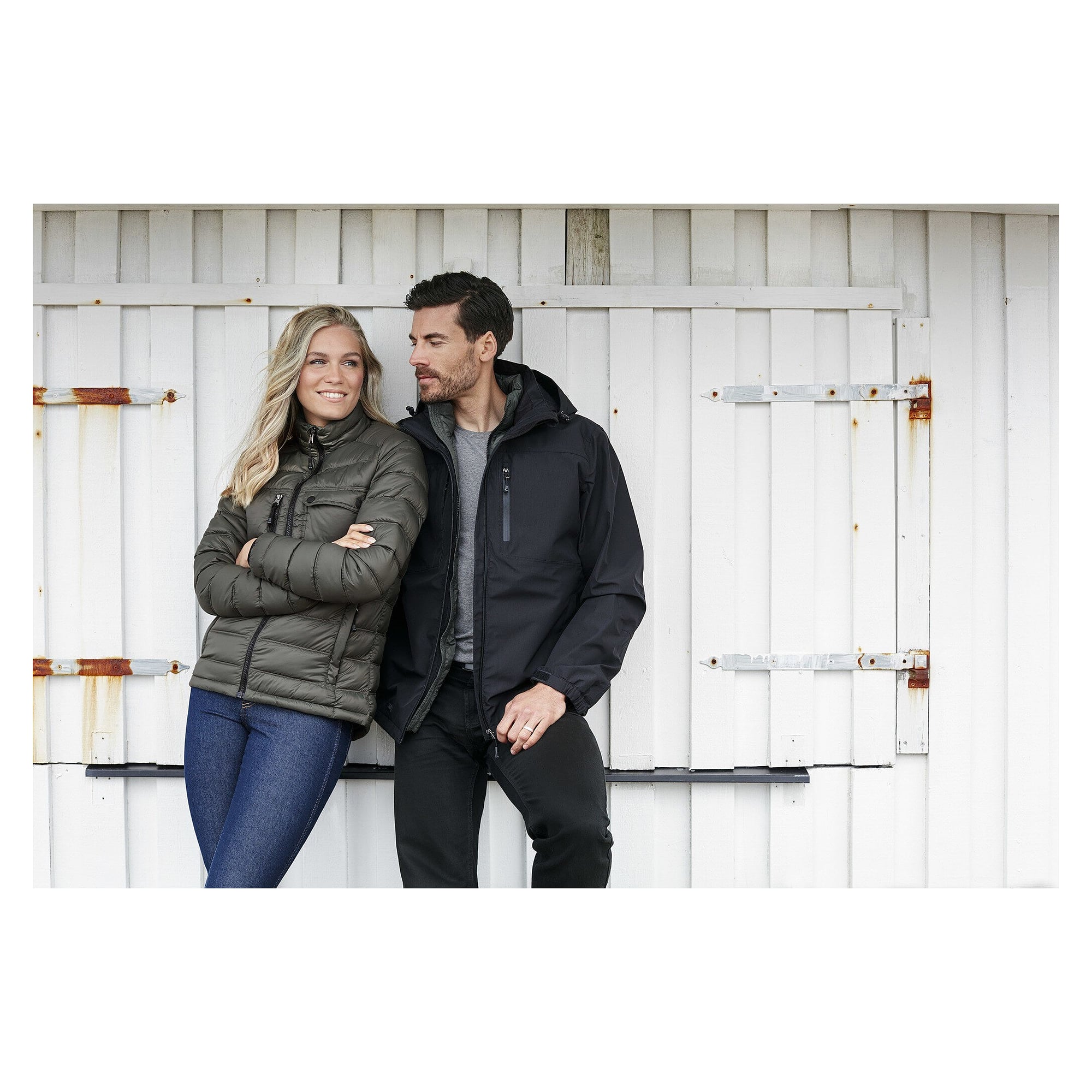 Veste matelassée légère femme Amy en matériaux recyclés, couche intermédiaire, orange foncé - South West 1000366801
