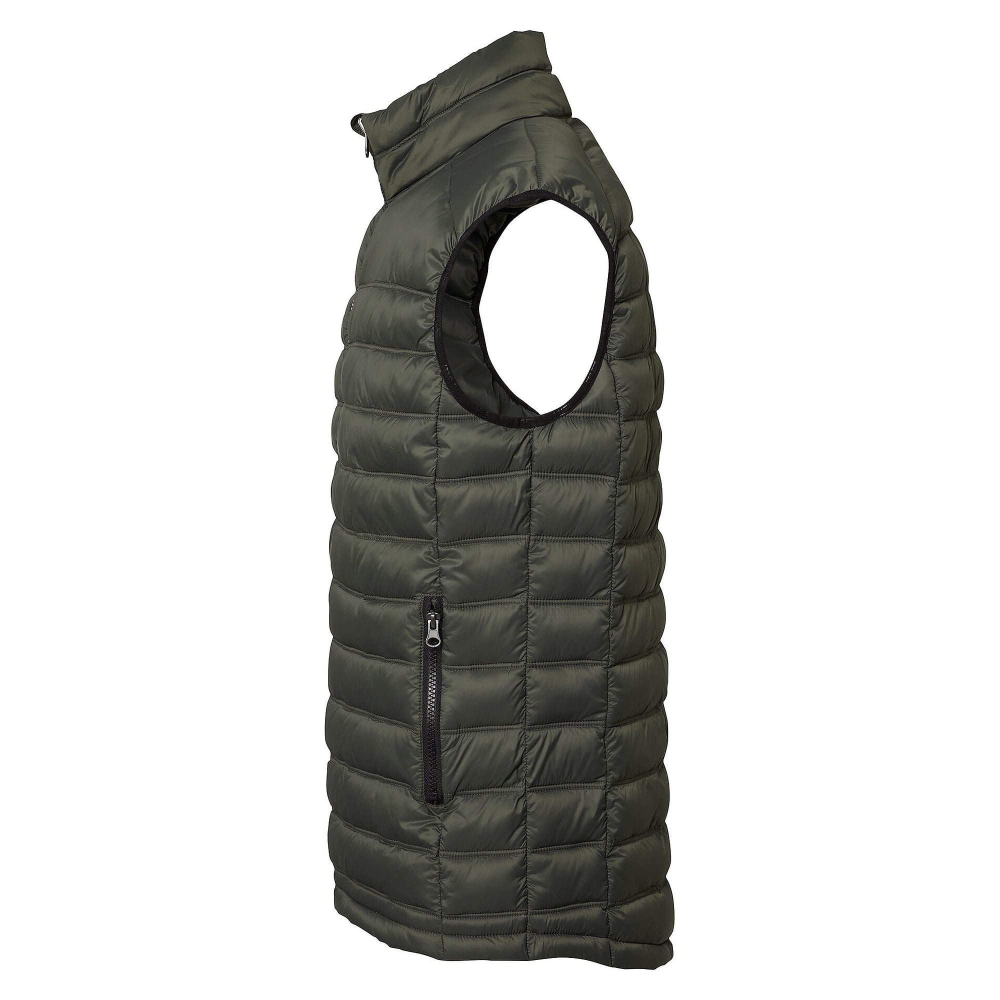 Gilet matelassé léger homme Alve en matériaux recyclés, olive - South West 1000367305