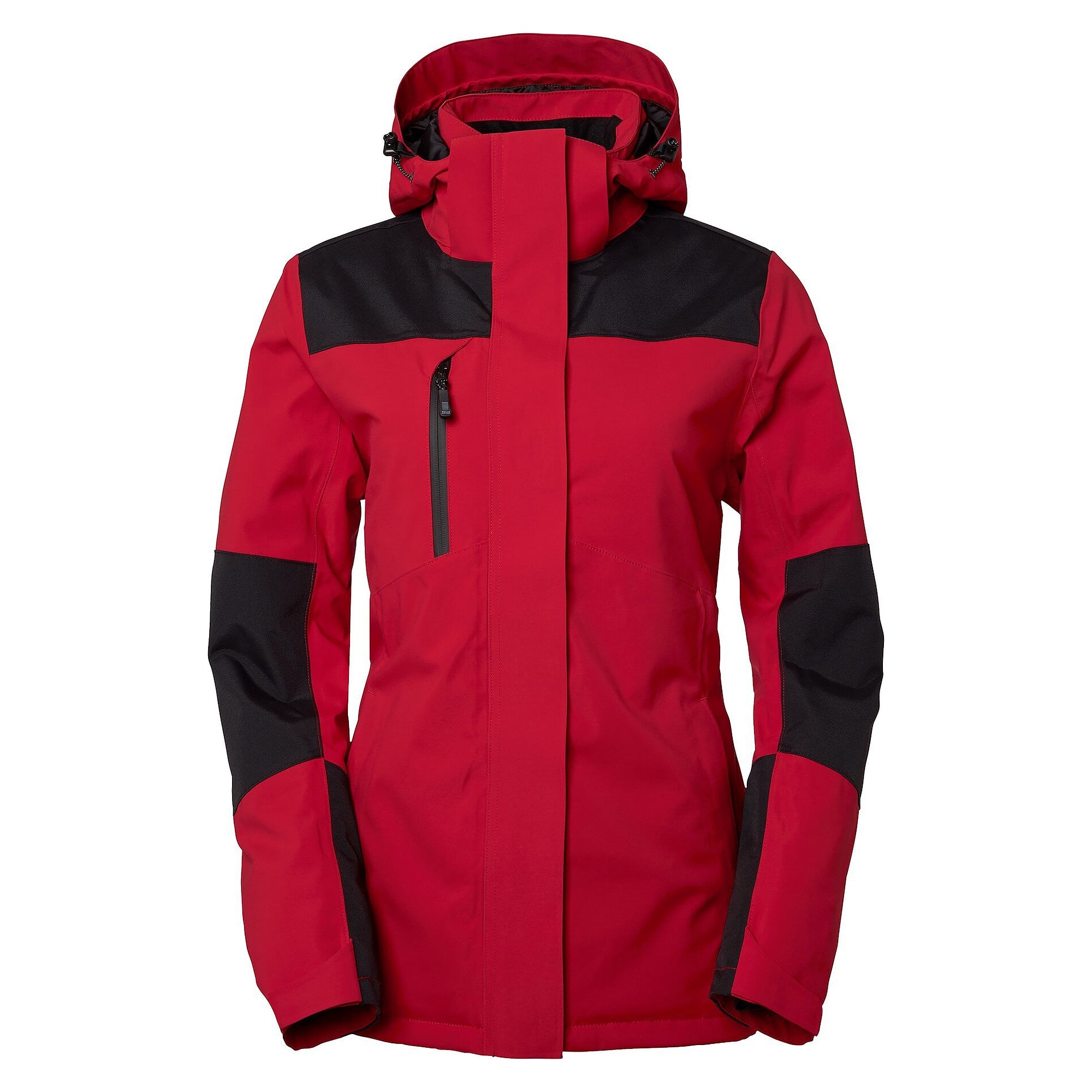 Gefütterte Damen-Winterjacke Allie mit Kapuze, Wassersäule 10.000 mm, rot - South West 1000370607