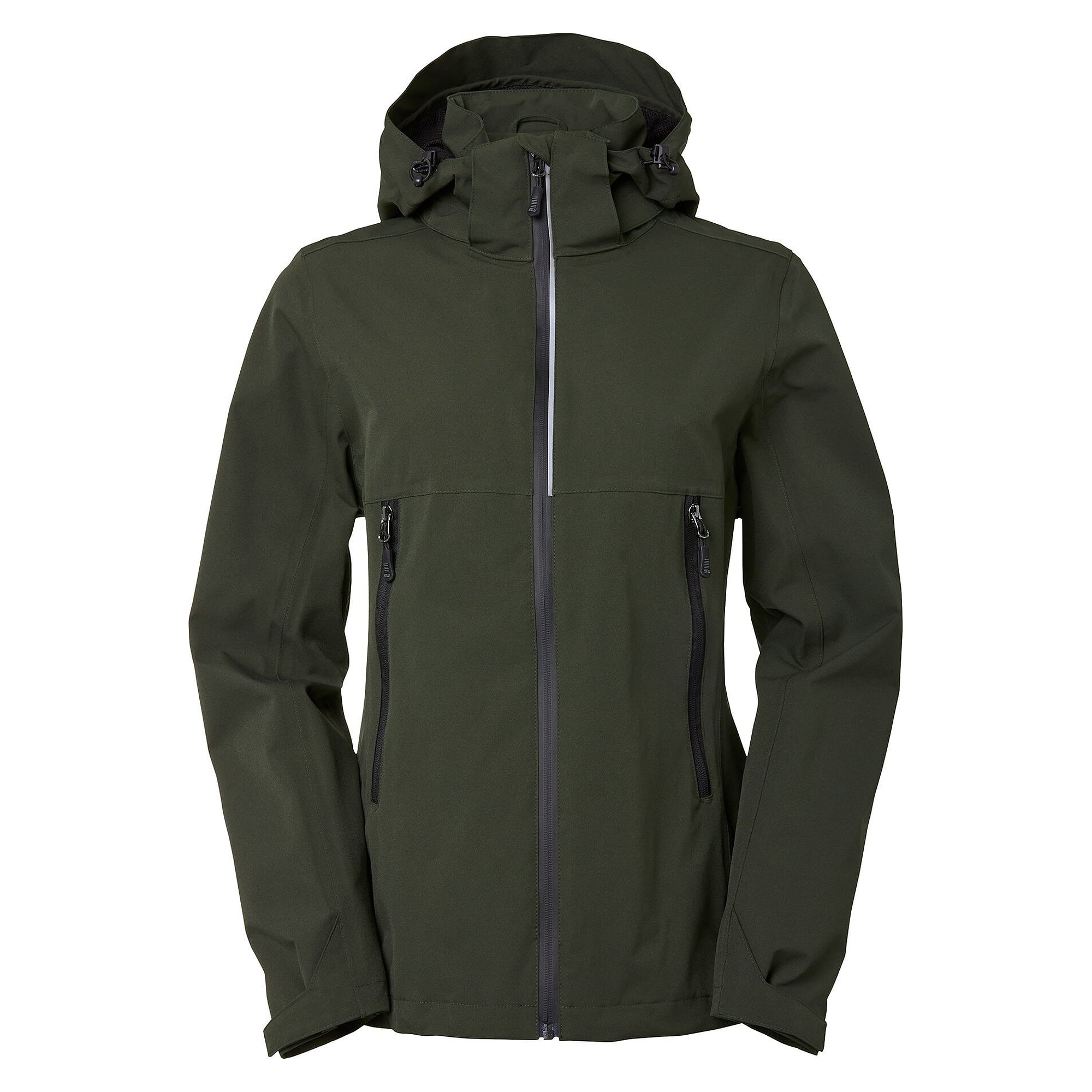 Wind- und wasserdichte Damen-Shelljacke Disa mit abnehmbarer Kapuze, 10.000 mm, dunkeloliv - South West 1000374303