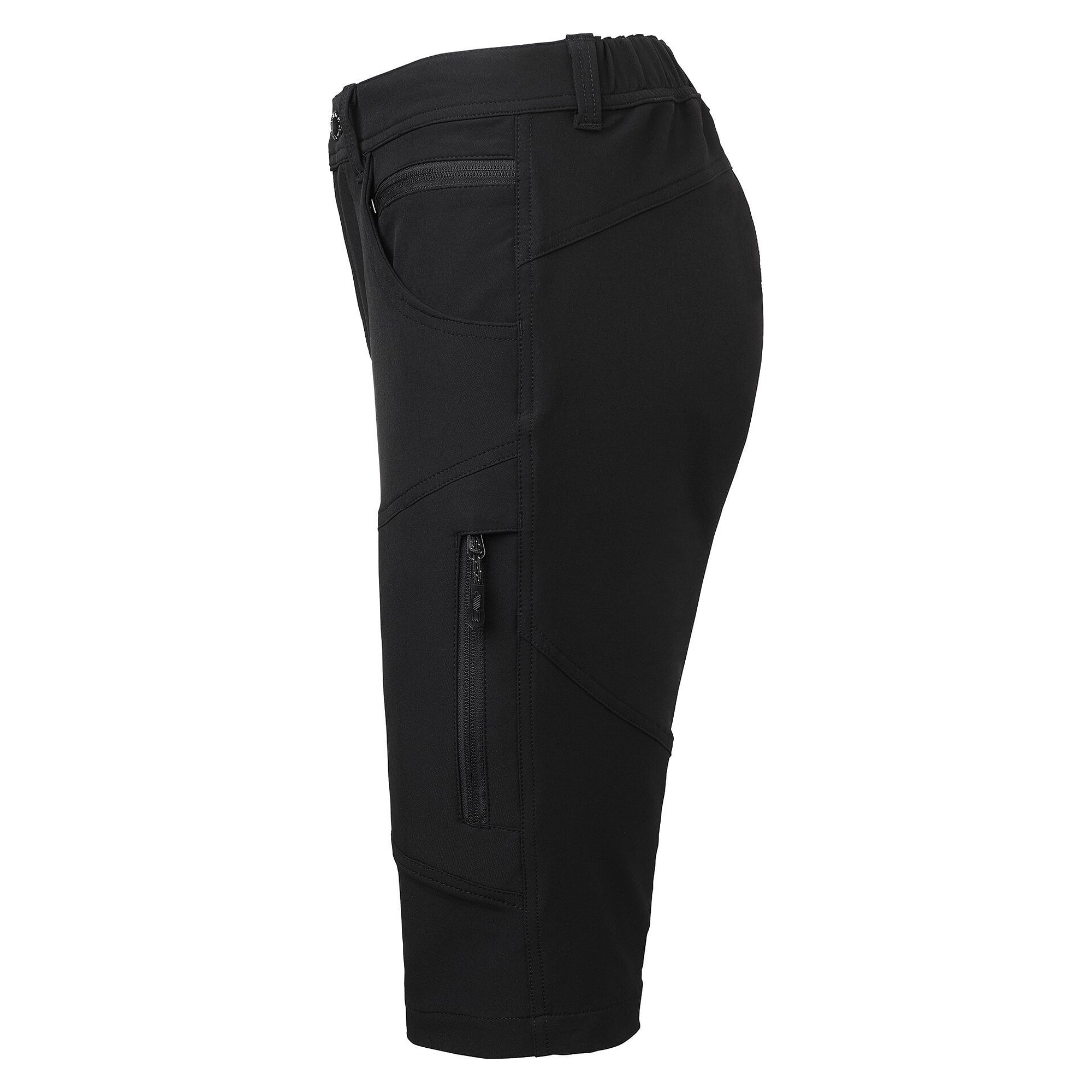 Kurze Stretch-Arbeitshose Wega für Damen, 5-Pocket mit Beintaschen, schwarz - South West 1000378001