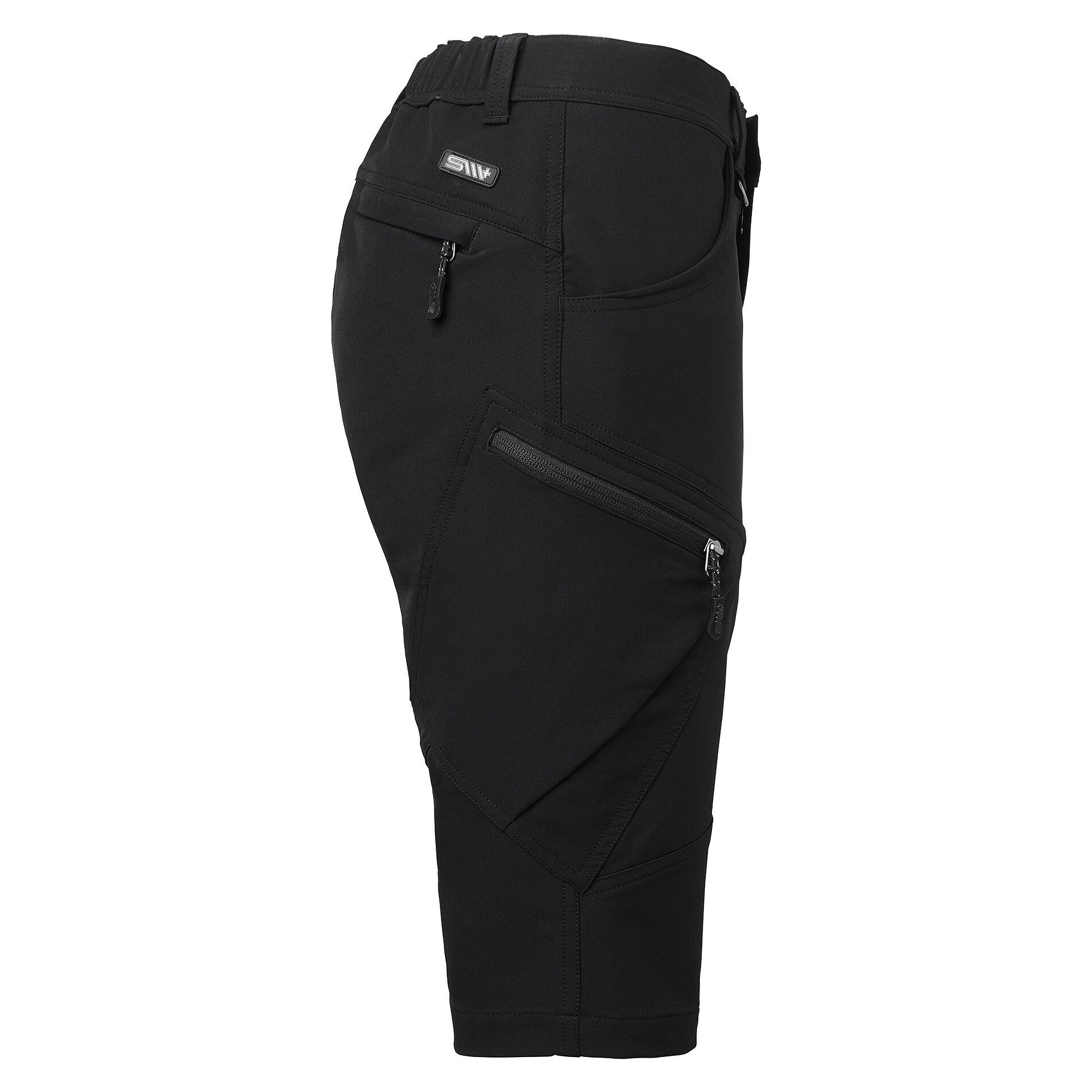 Kurze Stretch-Arbeitshose Wega für Damen, 5-Pocket mit Beintaschen, schwarz - South West 1000378001