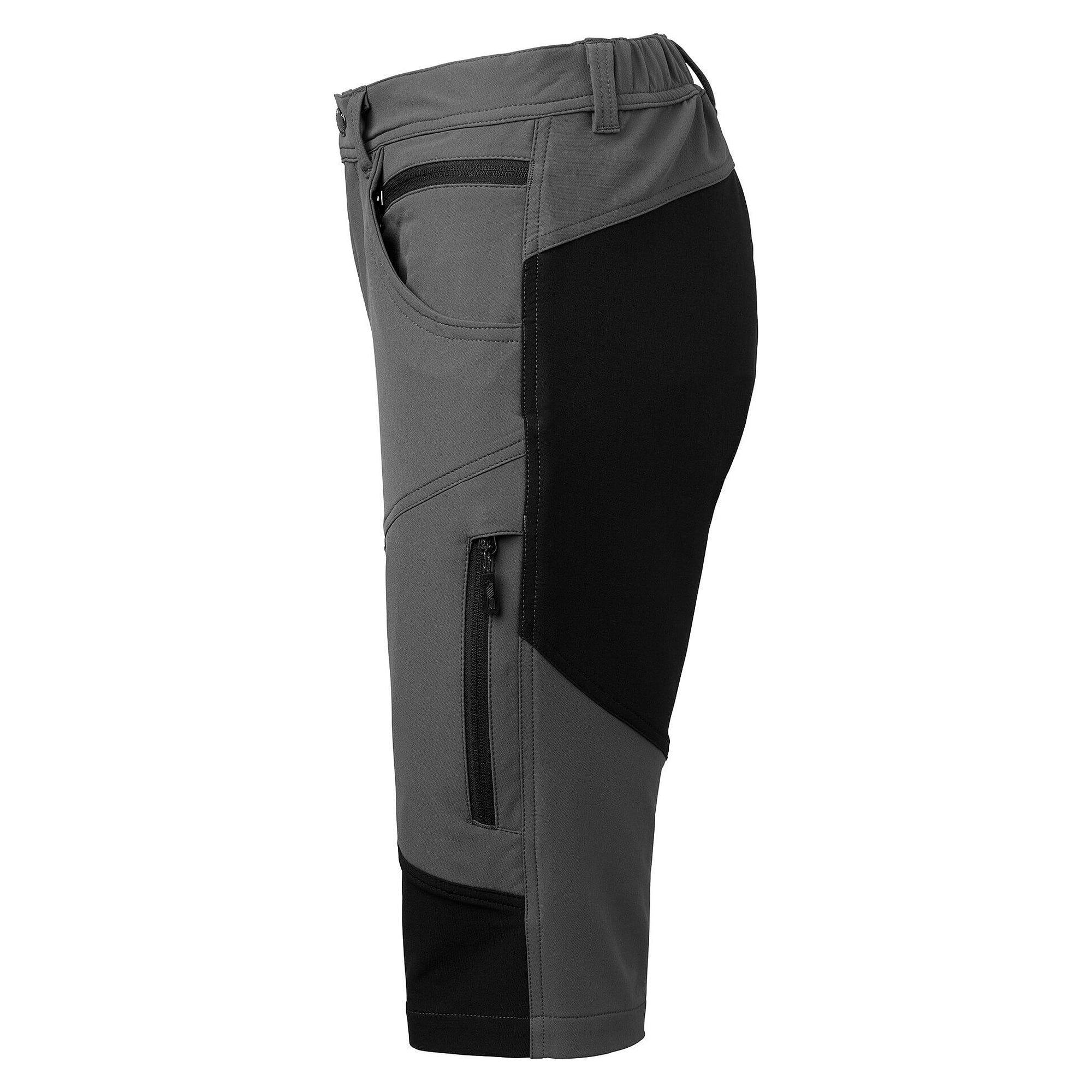 Kurze Stretch-Arbeitshose Wega für Damen, 5-Pocket mit Beintaschen, graphitgrau - South West 1000378025