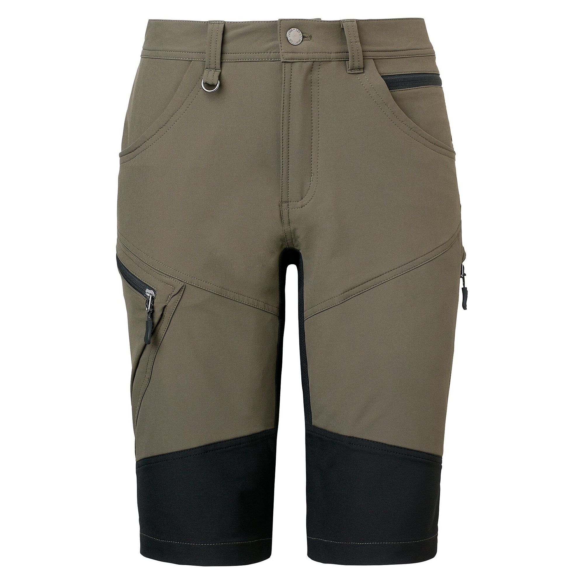 Kurze Stretch-Arbeitshose Wega für Damen, 5-Pocket mit Beintaschen, oliv - South West 1000378305