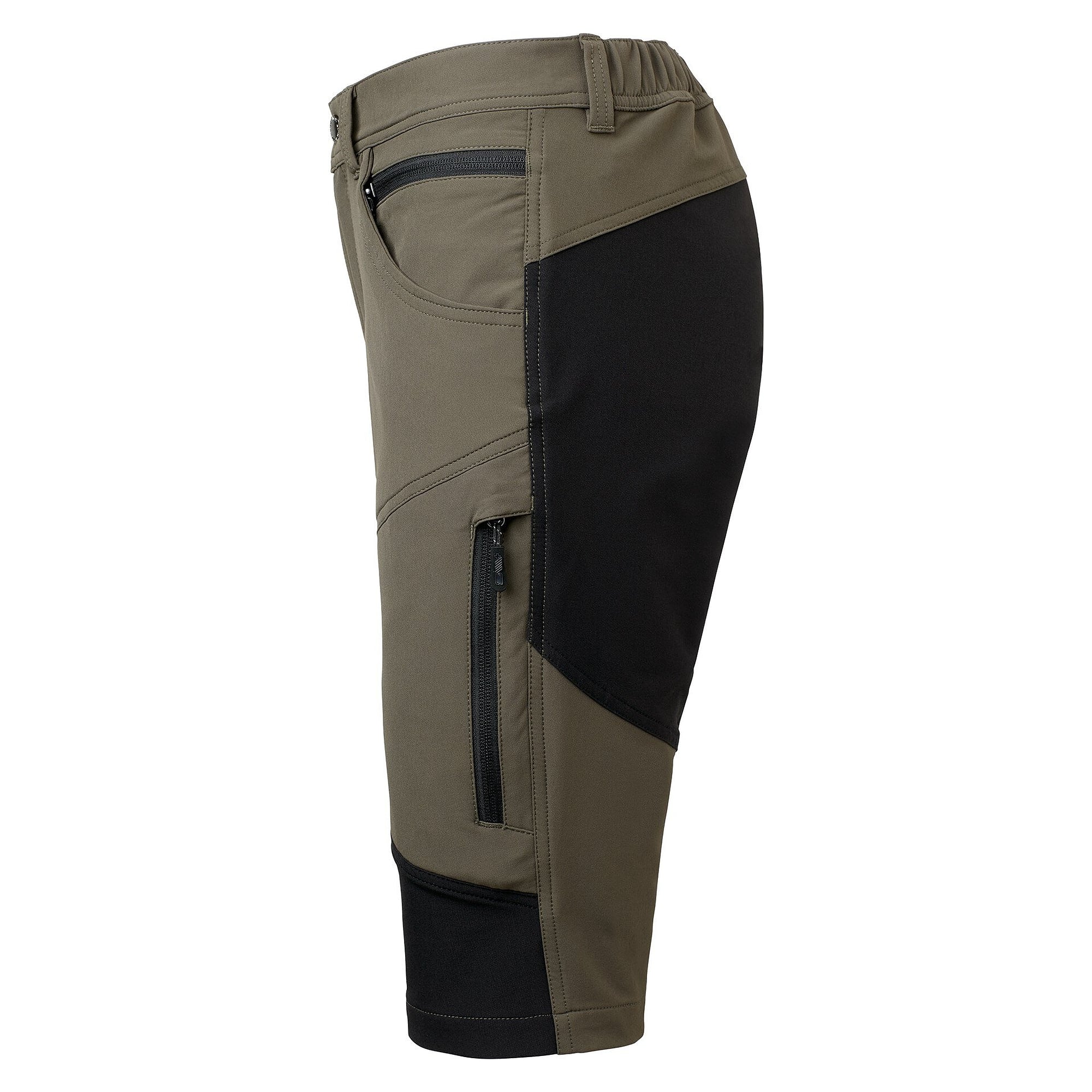 Short de travail stretch Wega femme, 5 poches avec poches cuisse, olive - South West 1000378305