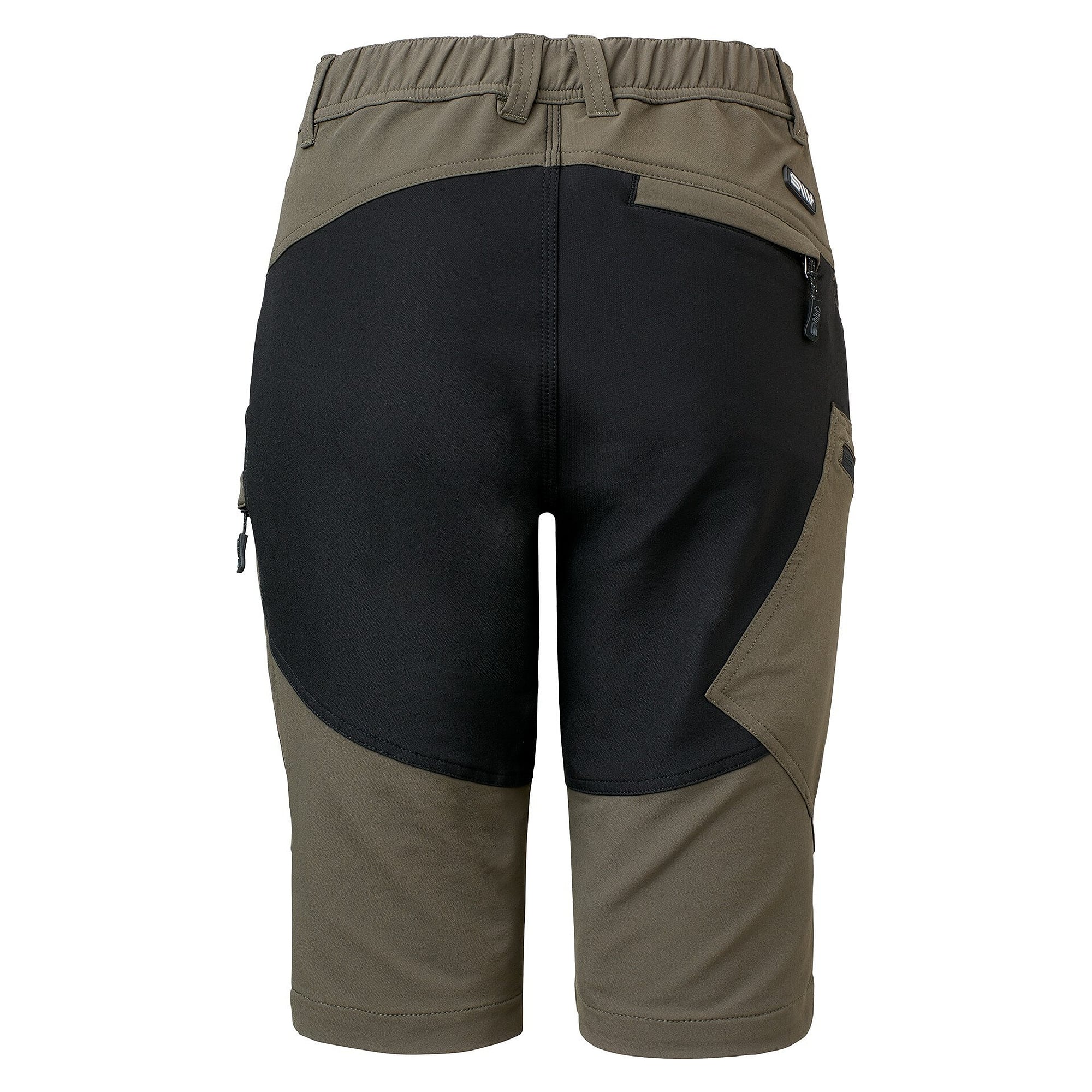 Short de travail stretch Wega femme, 5 poches avec poches cuisse, olive - South West 1000378305