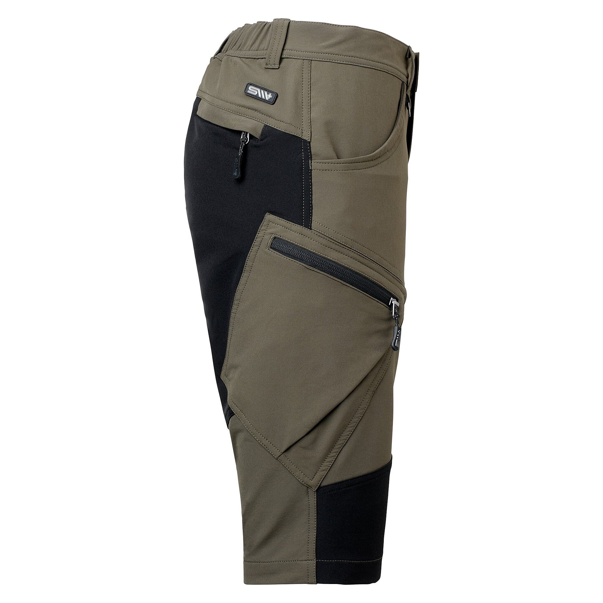 Short de travail stretch Wega femme, 5 poches avec poches cuisse, olive - South West 1000378305