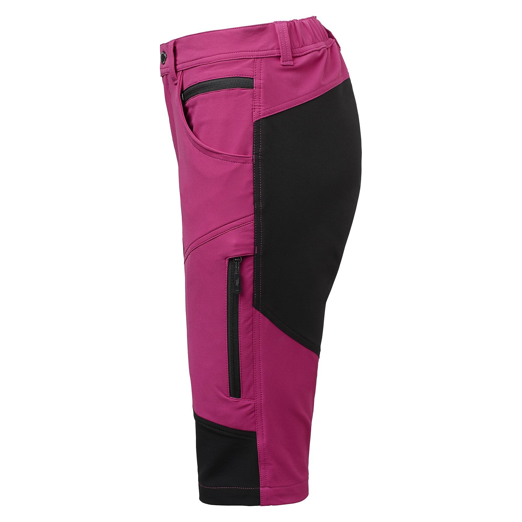 Short de travail stretch Wega femme, 5 poches avec poches cuisse, cerise - South West 1000378658