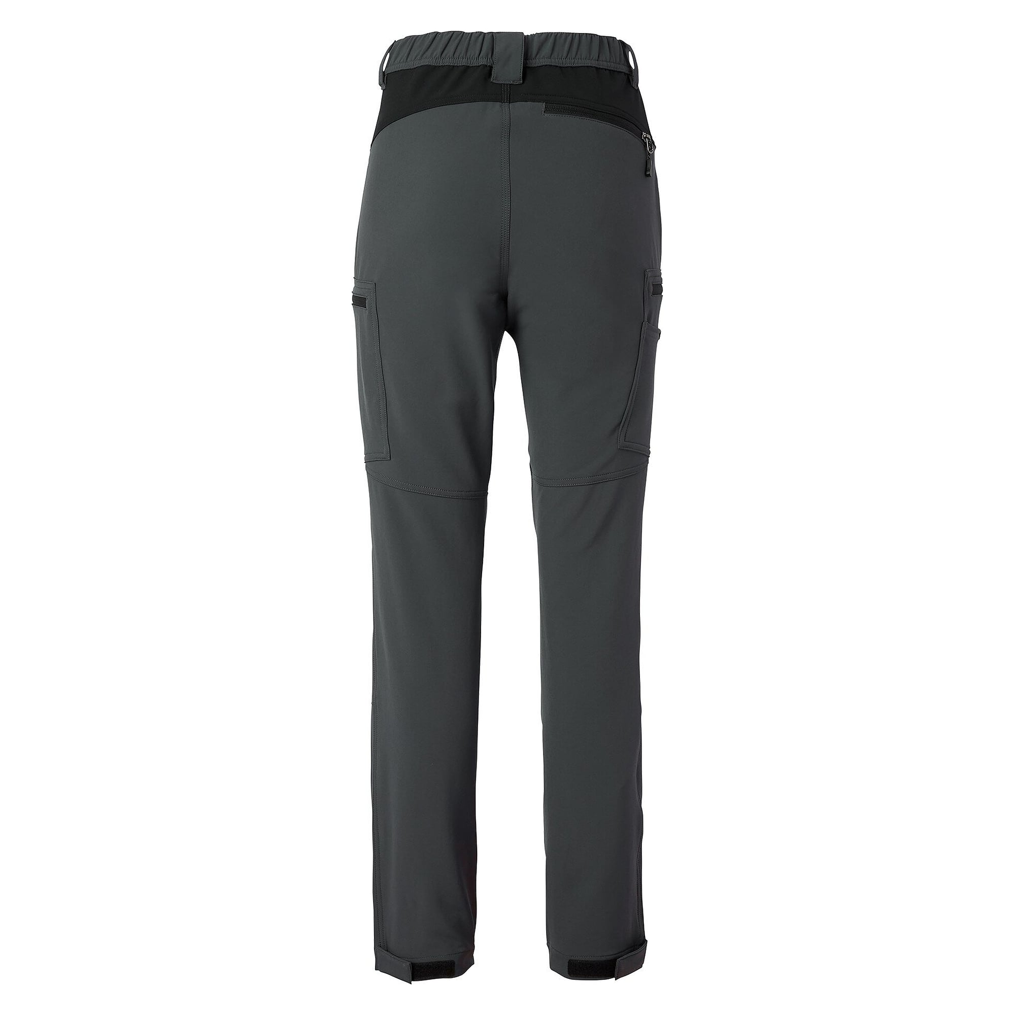 Damen-Arbeitshose Moa aus recyceltem Polyester mit Stretch und Reißverschlusstaschen, dunkelgrau - South West 1000380021