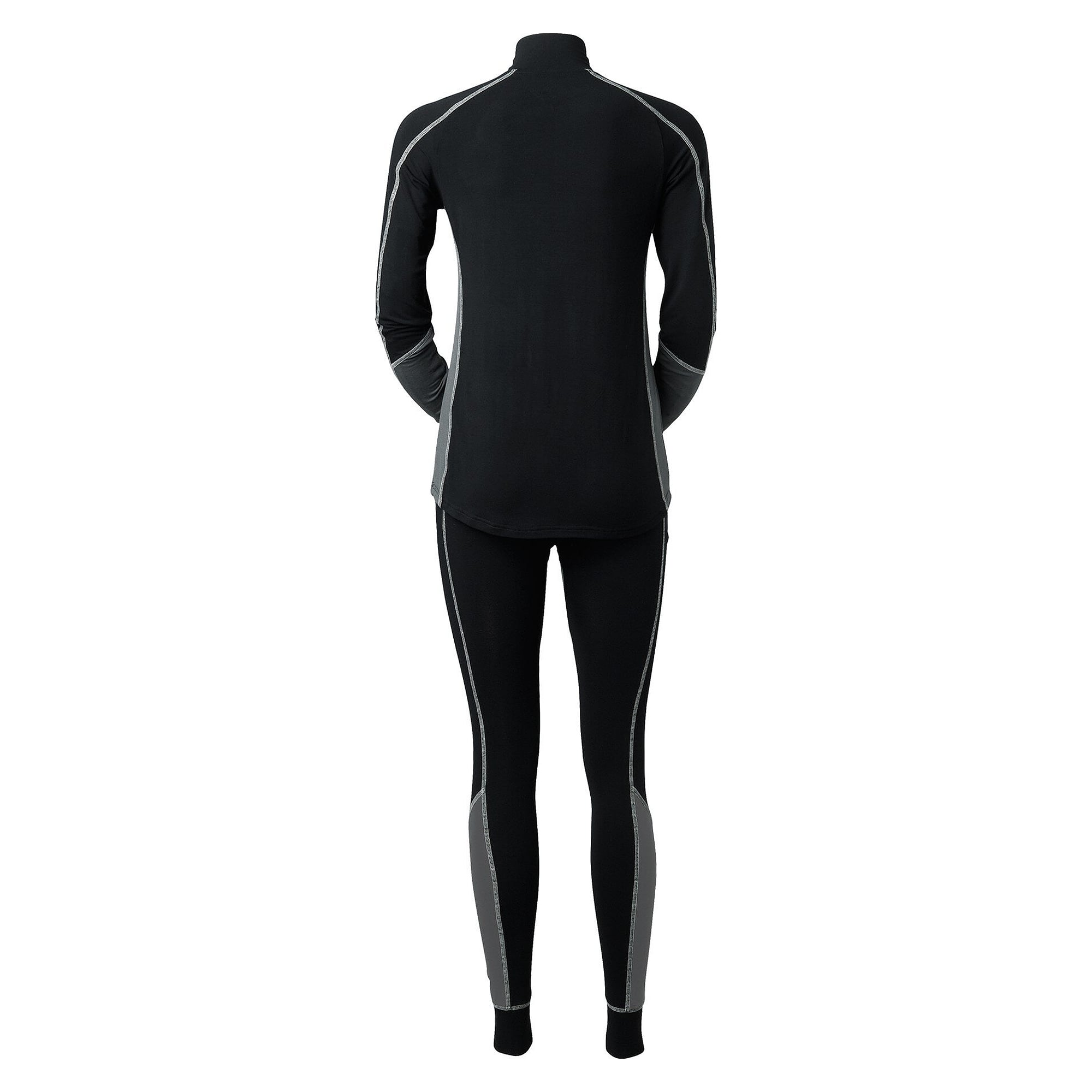 Funktionsunterwäsche-Set Damen aus Bambus-Viskose, schwarz, Whitney - South West 1000400001