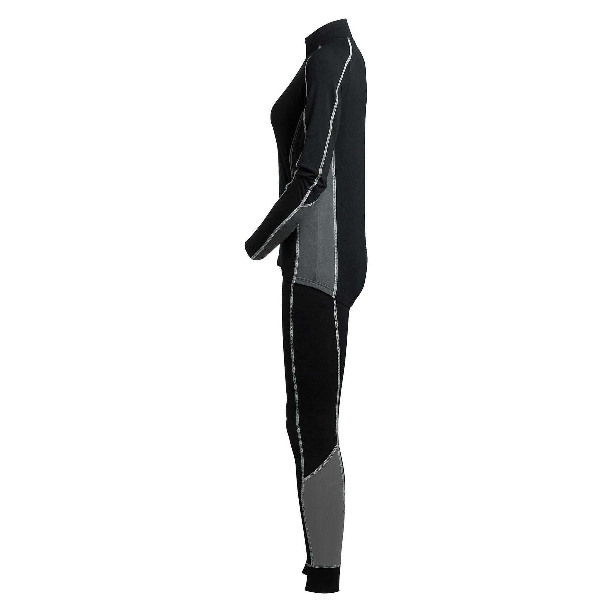 Funktionsunterwäsche-Set Damen aus Bambus-Viskose, schwarz, Whitney - South West 1000400001