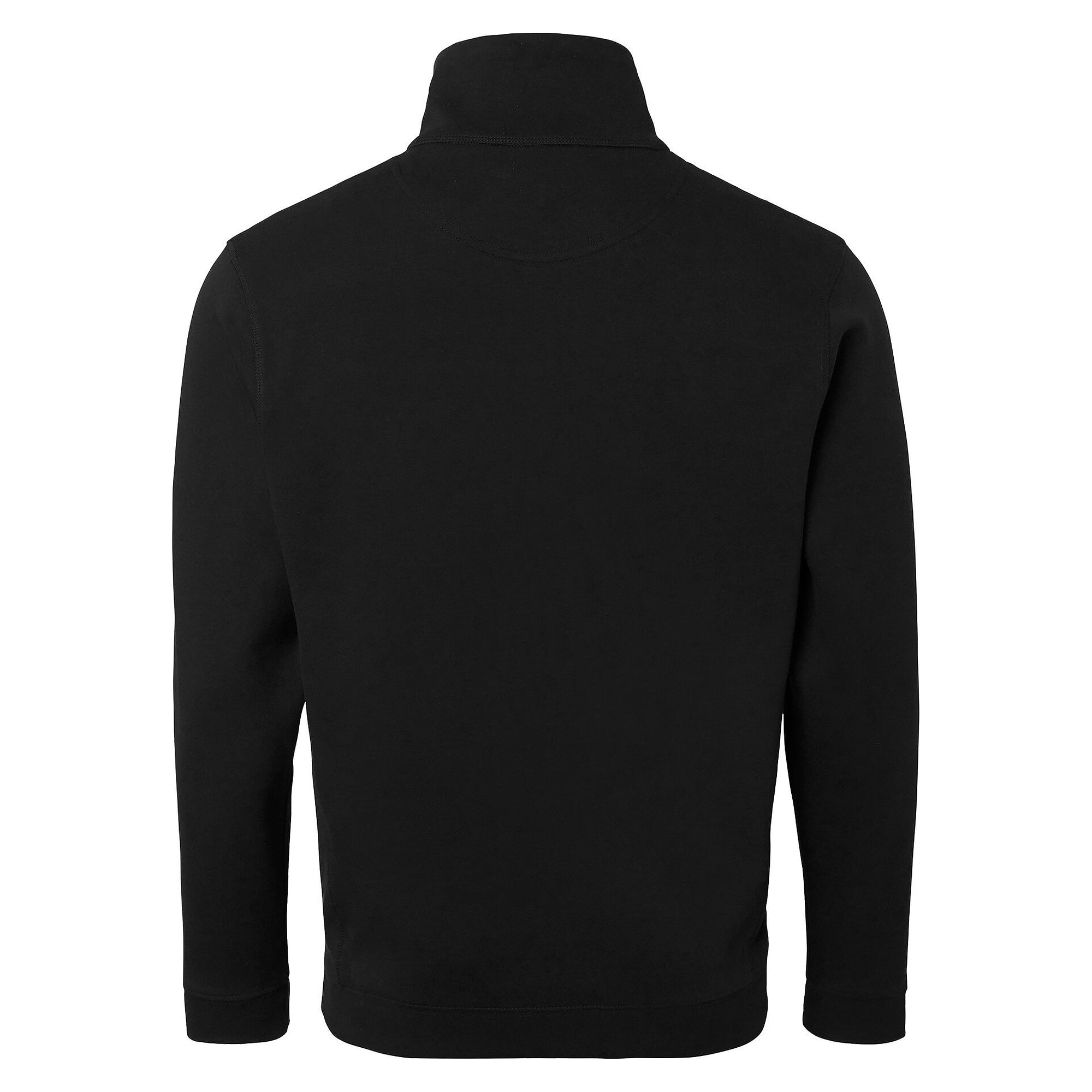 Half-Zip Sweatshirt 0102 mit Kragen, Fronttasche und Rippbündchen, unisex, schwarz - Top Swede 1000641001