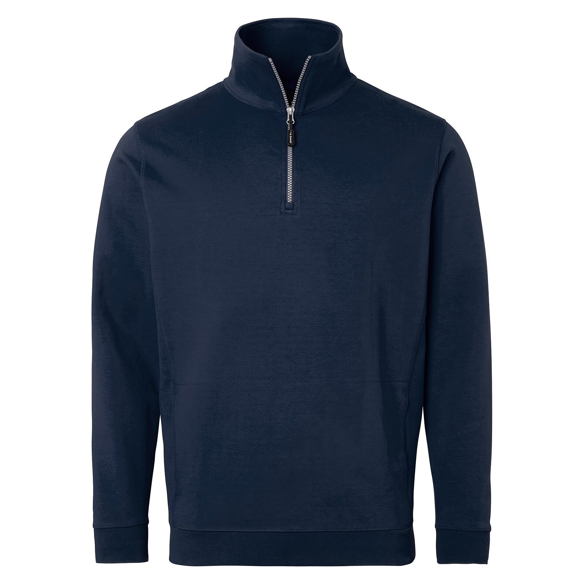 Sweat-shirt demi-zip 0102 avec col, poche avant et bords côtelés, unisexe, bleu marine - Top Swede 1000641403