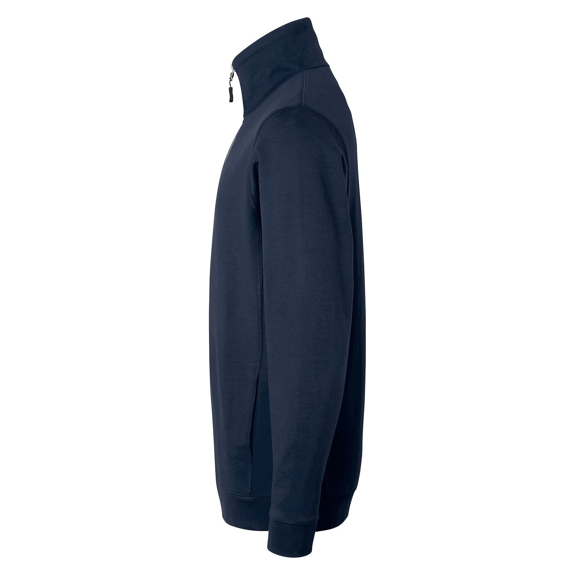 Half-Zip Sweatshirt 0102 mit Kragen, Fronttasche und Rippbündchen, unisex, navyblau - Top Swede 1000641403