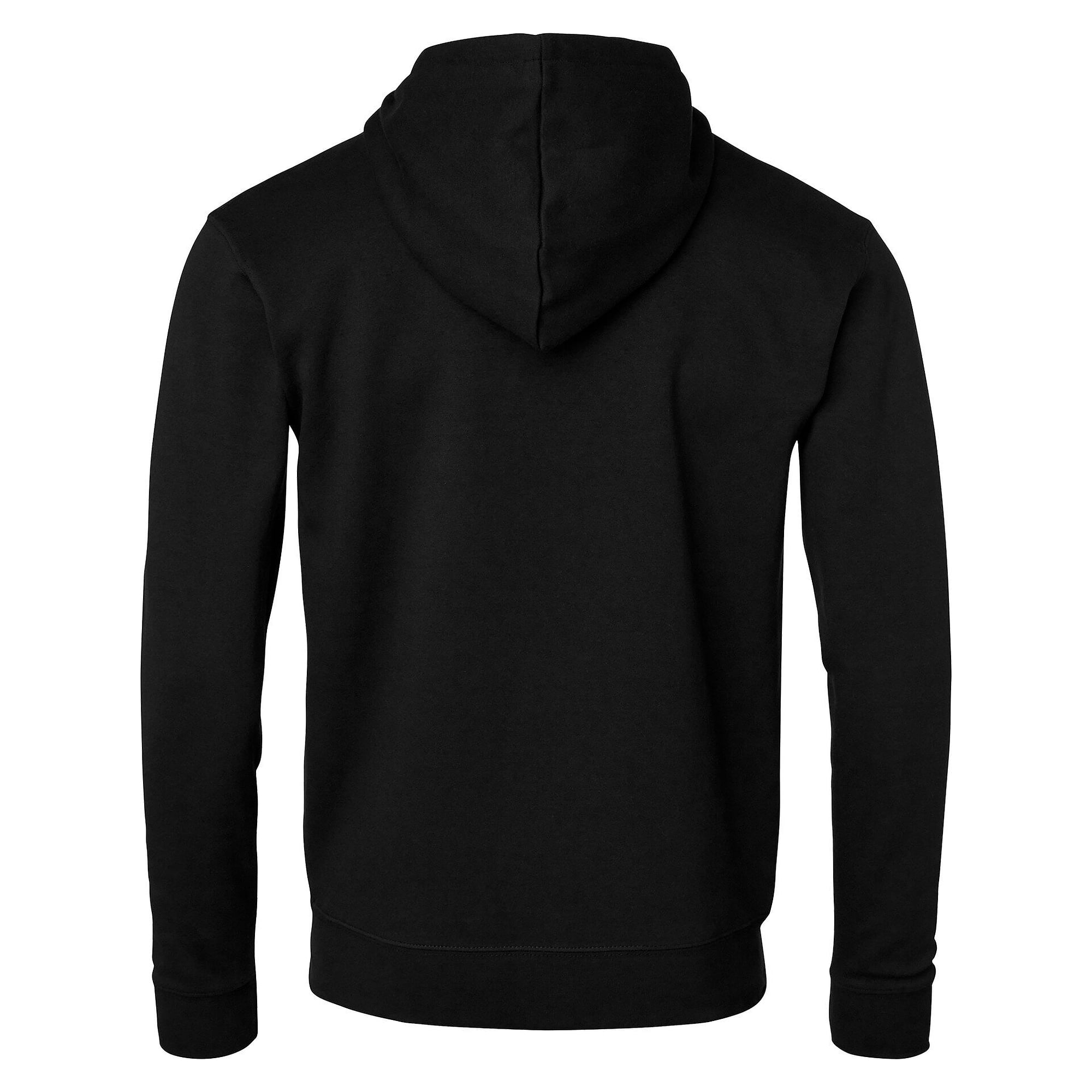 Kapuzen-Sweatjacke mit durchgehendem Reißverschluss, 80 % Baumwolle, schwarz - Top Swede 1000643001