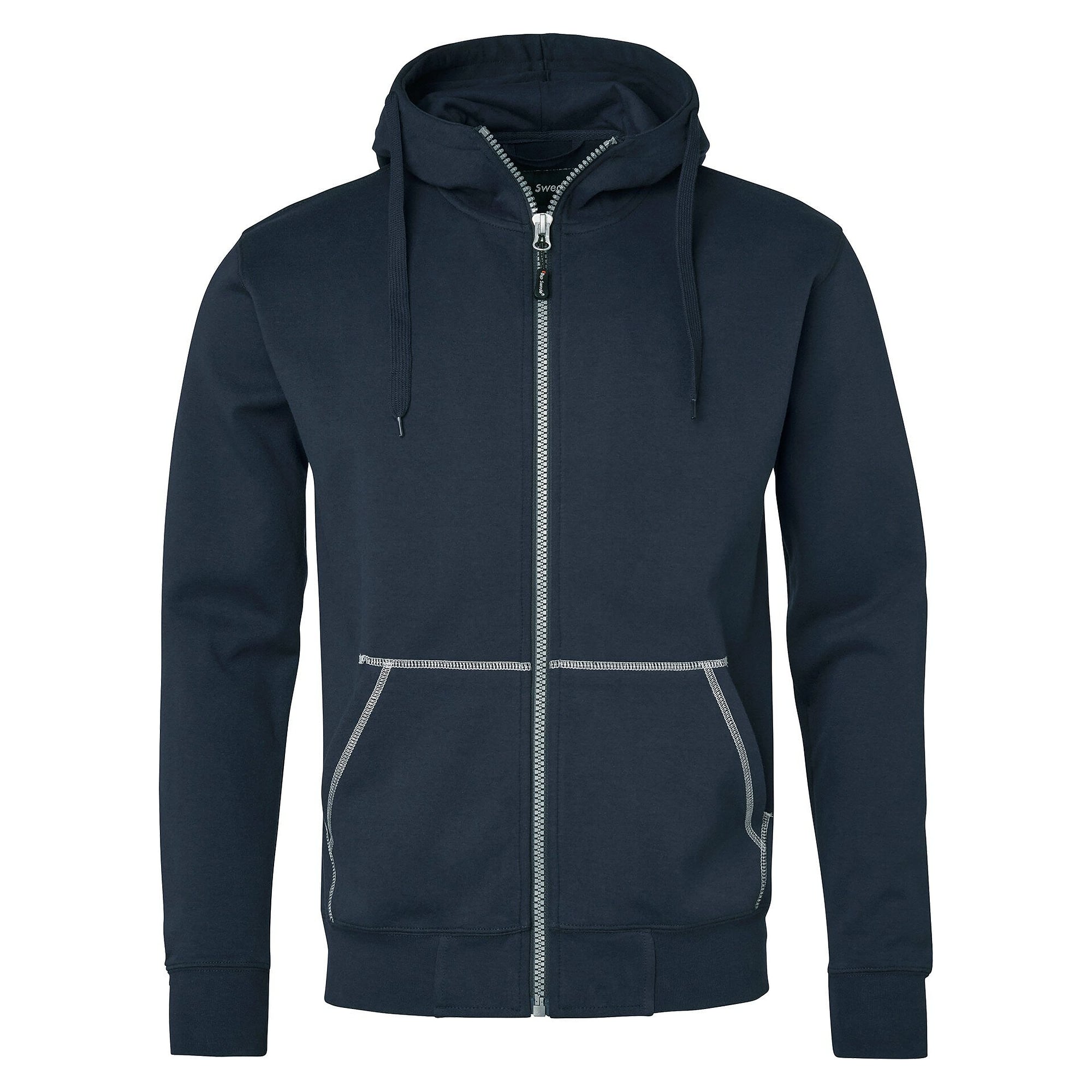 Full-zip hooded sweat jacket 0302, unisex, navy - Top Swede 1000643403