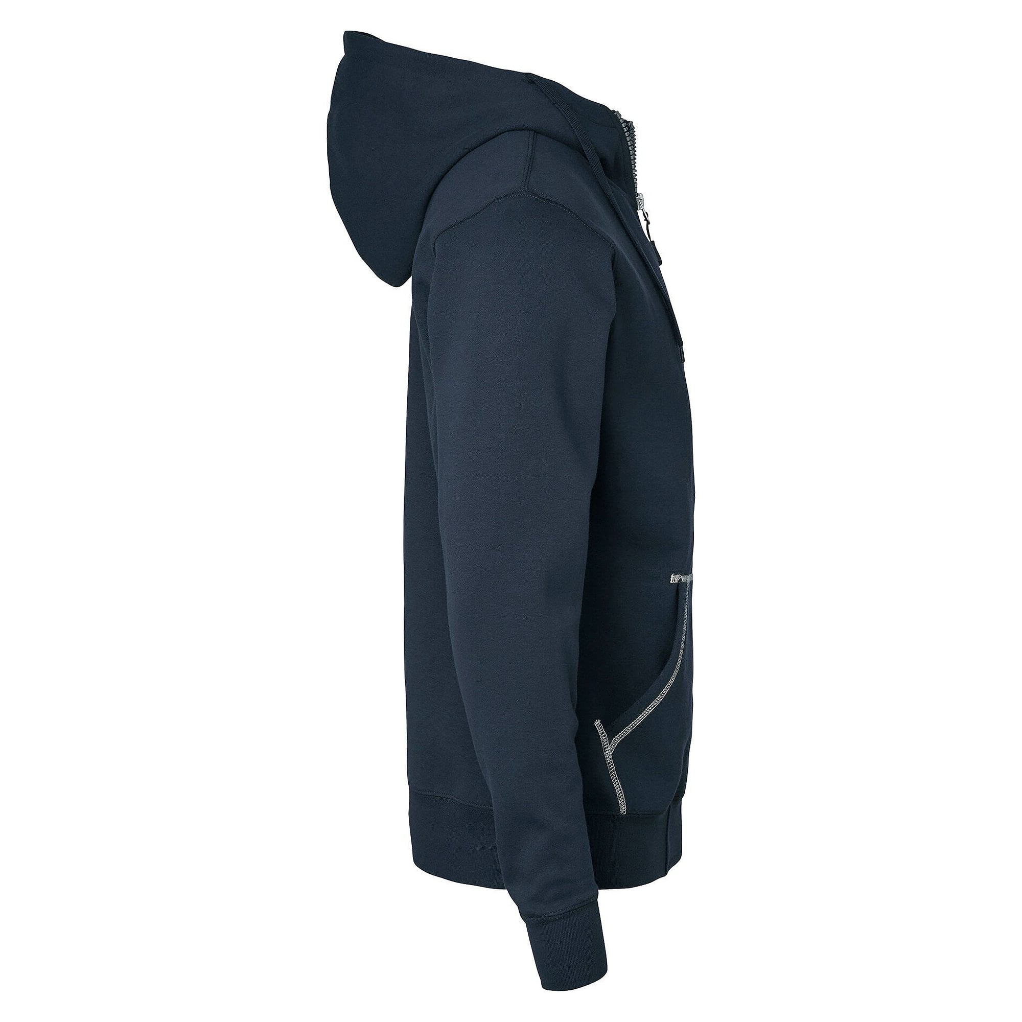 Kapuzen-Sweatjacke 0302 mit durchgehendem Reißverschluss, Unisex, navyblau - Top Swede 1000643403