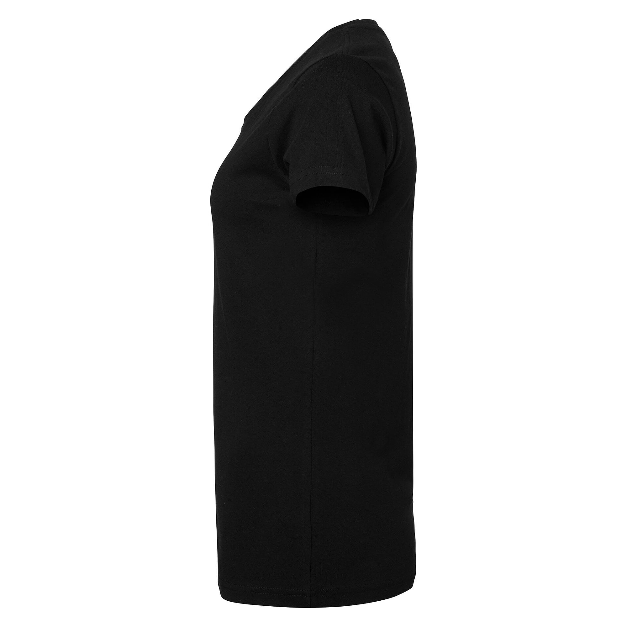 Damen-T-Shirt 203 aus Baumwolle, kurzarm mit Rundhalsausschnitt, schwarz - Top Swede 1000653001