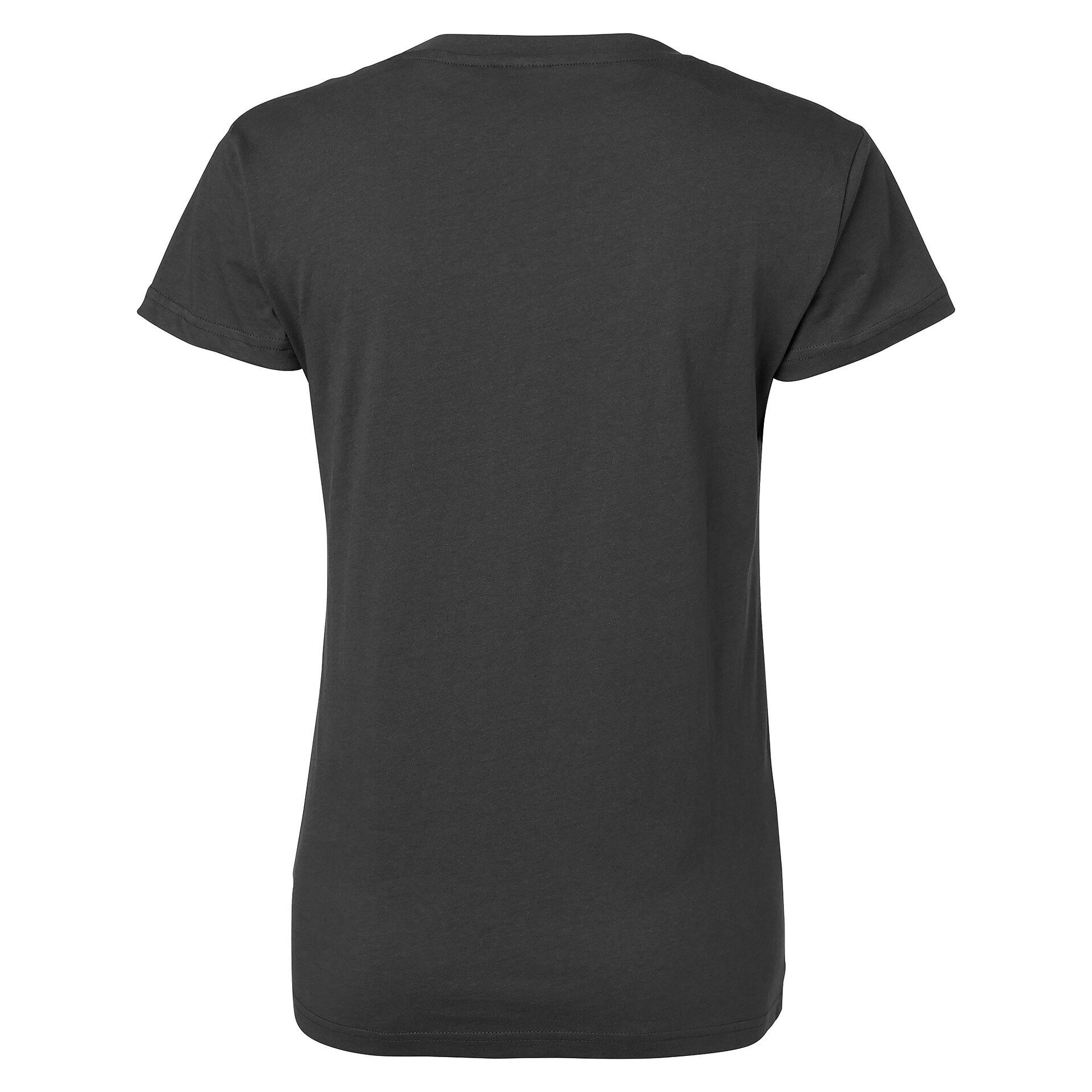 Damen-T-Shirt 203 aus Baumwolle, kurzarm mit Rundhalsausschnitt, dunkelgrau - Top Swede 1000653021