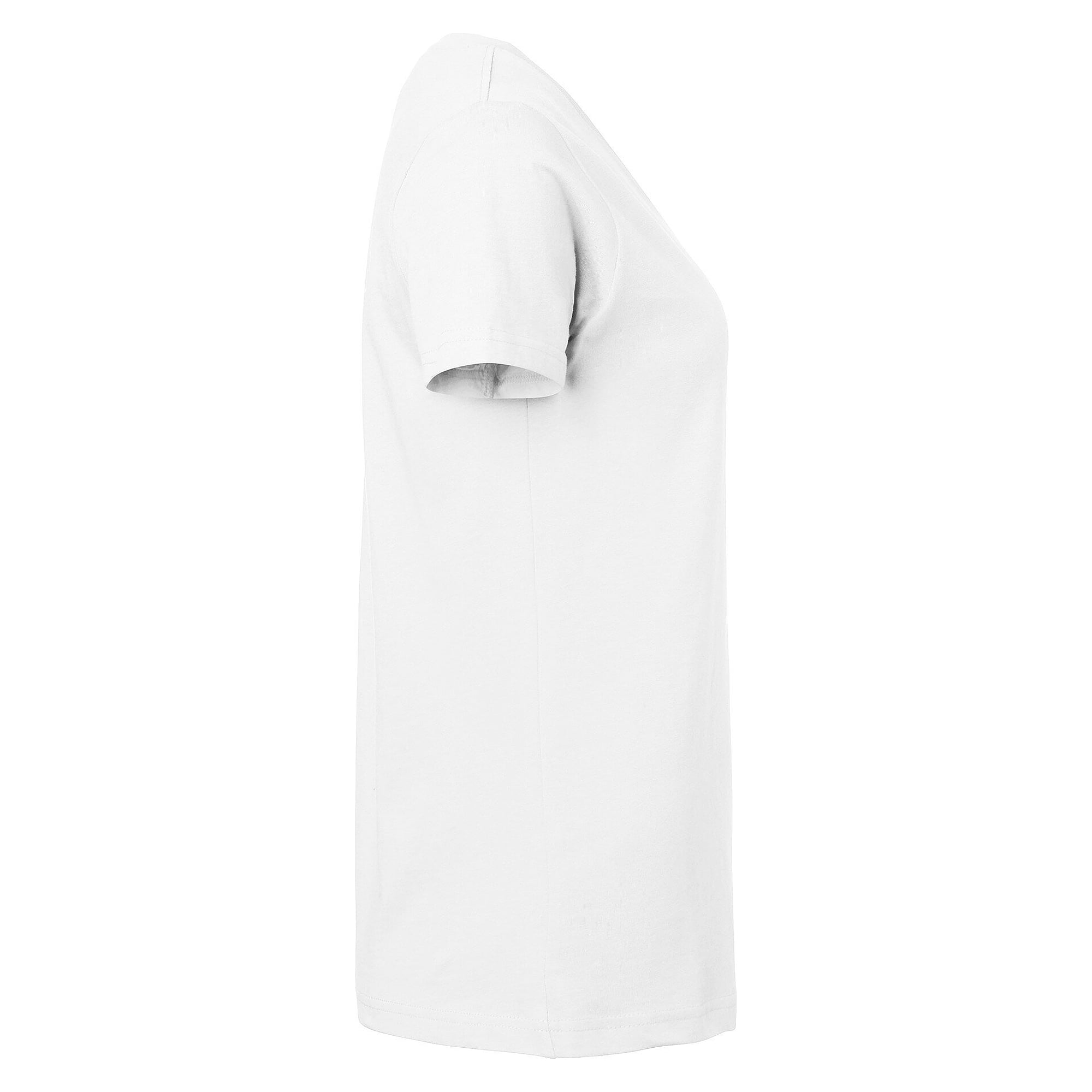 Damen-T-Shirt 203 aus Baumwolle, kurzarm mit Rundhalsausschnitt, weiß - Top Swede 1000653101