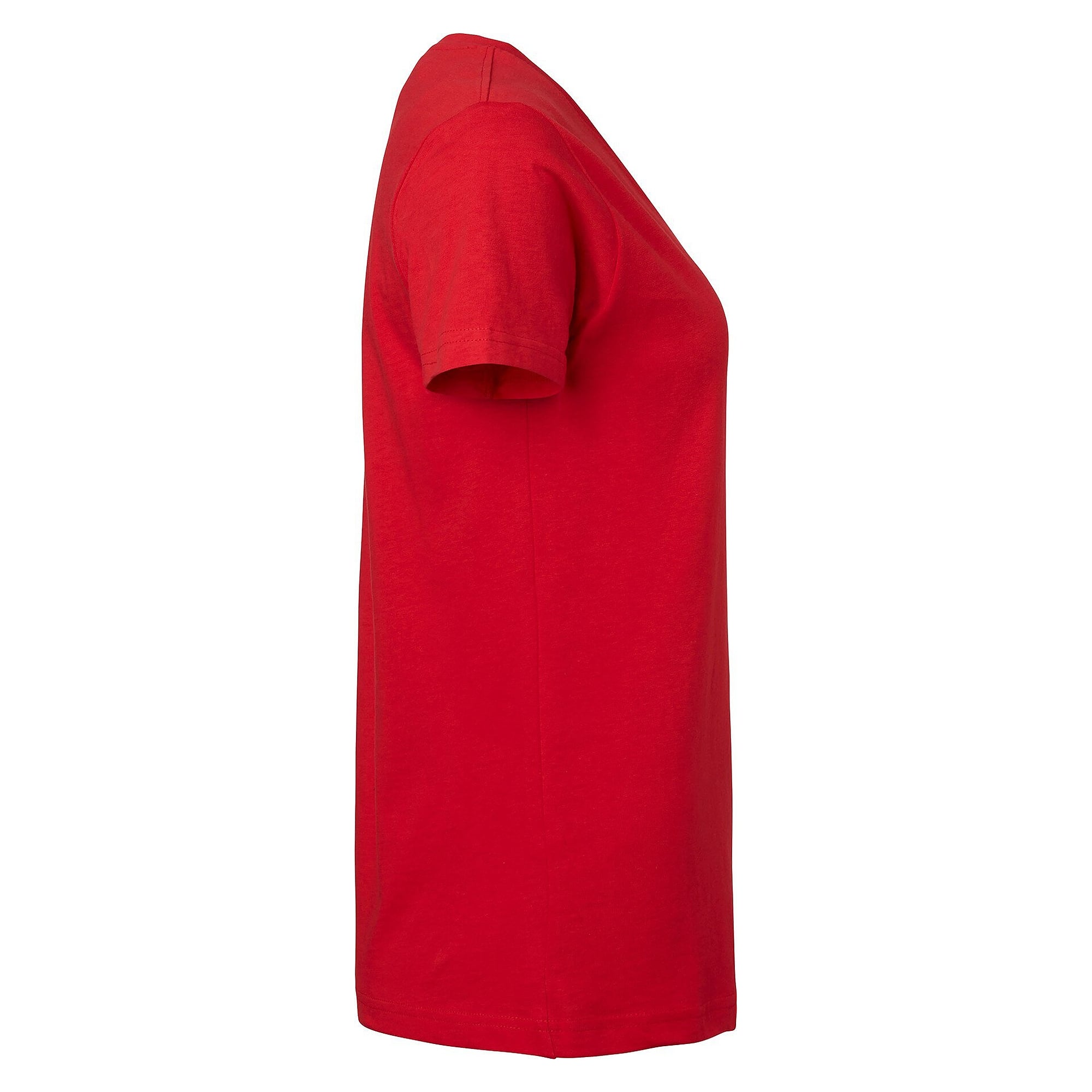 T-shirt femme 203 en coton, manches courtes et col rond, rouge - Top Swede 1000653607