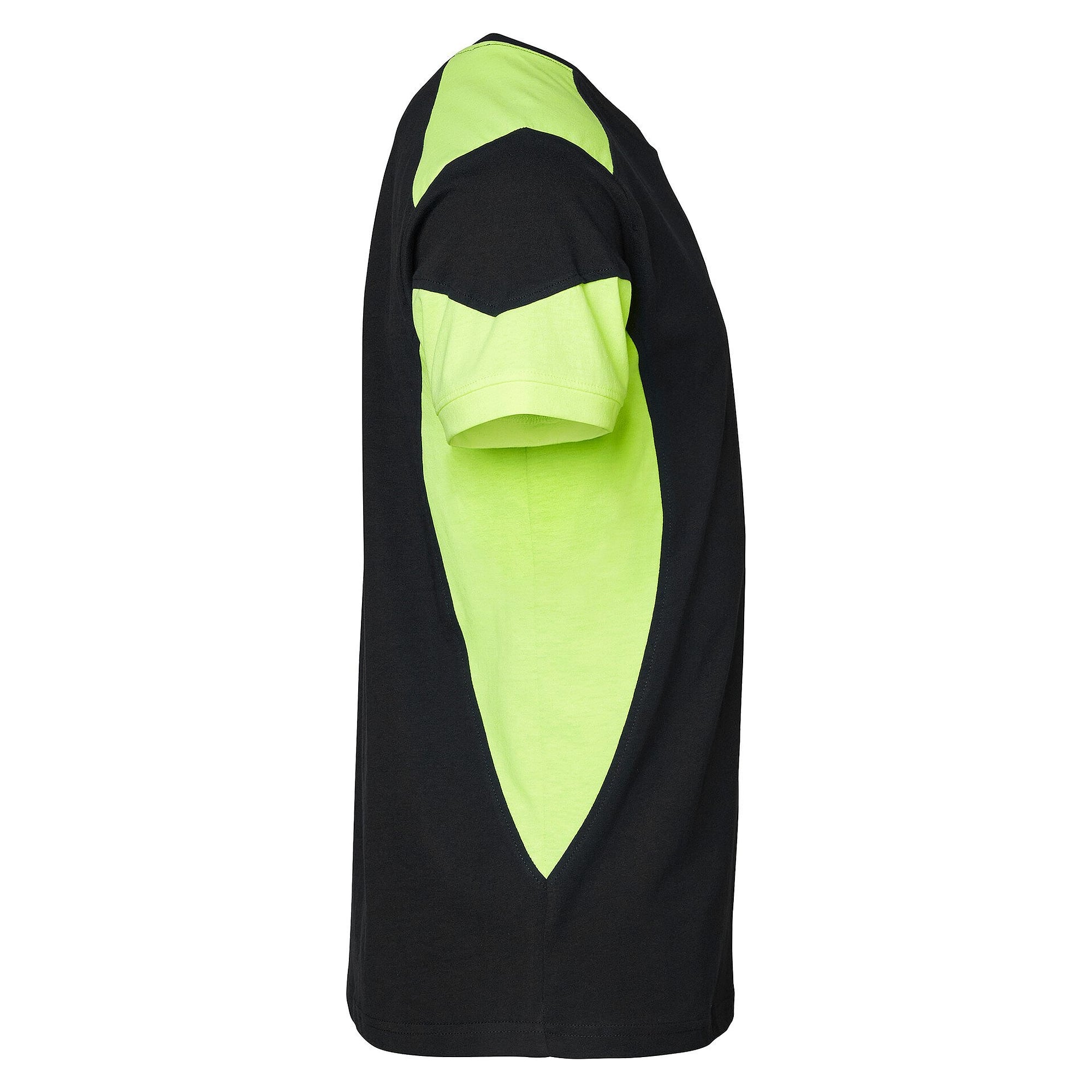 T-shirt 210 homme à visibilité renforcée, coton, noir/jaune fluo - Top Swede 1000656914