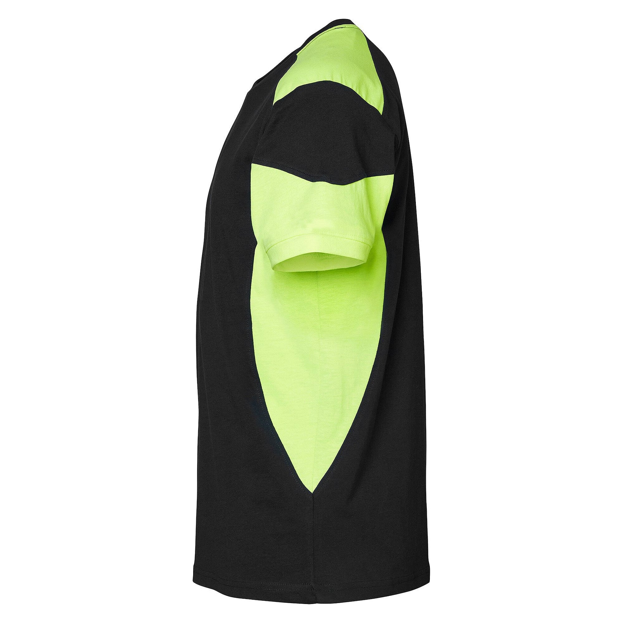 T-shirt 210 homme à visibilité renforcée, coton, noir/jaune fluo - Top Swede 1000656914