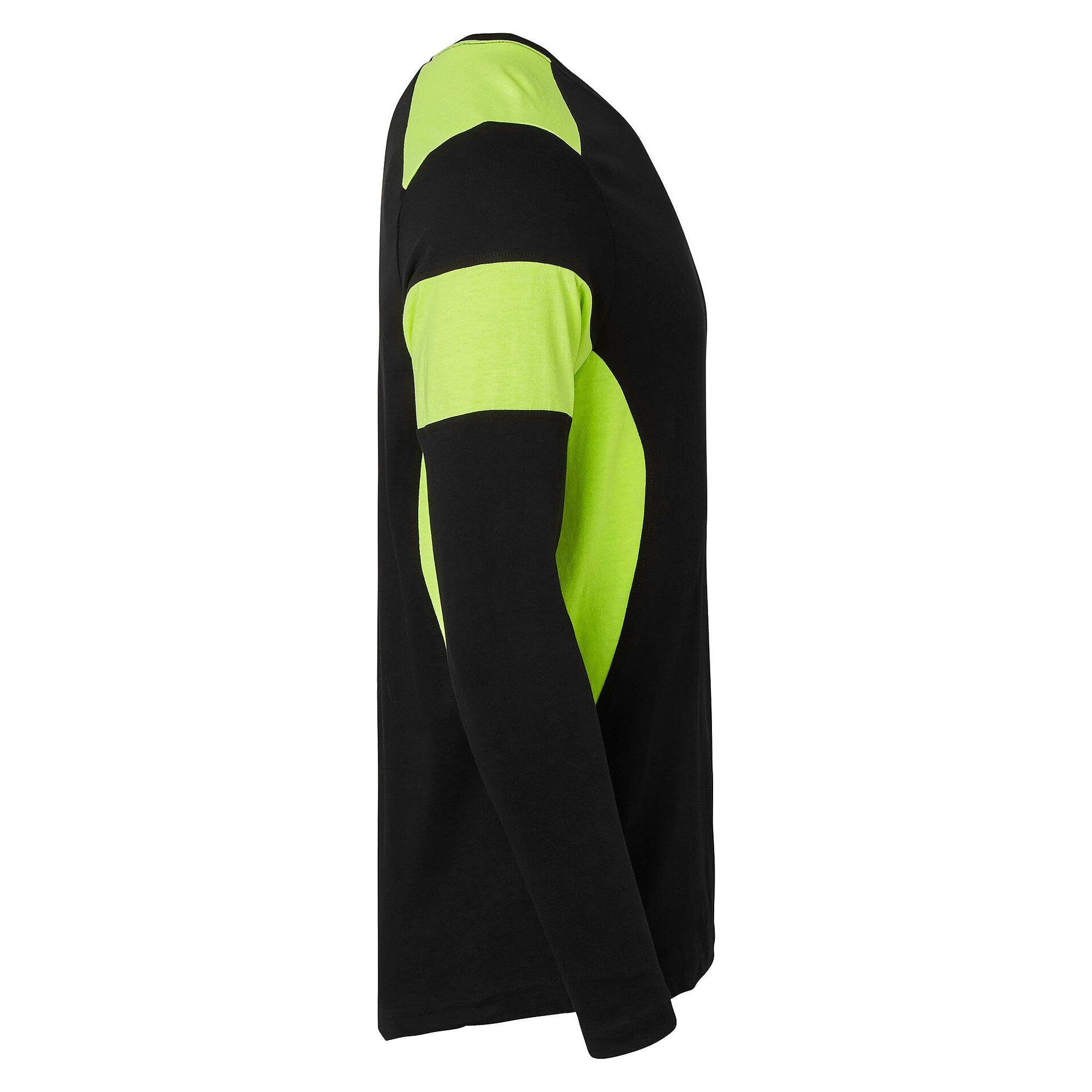 T-shirt manches longues 212 unisexe à visibilité renforcée, coton, noir/jaune fluo - Top Swede 1000660914