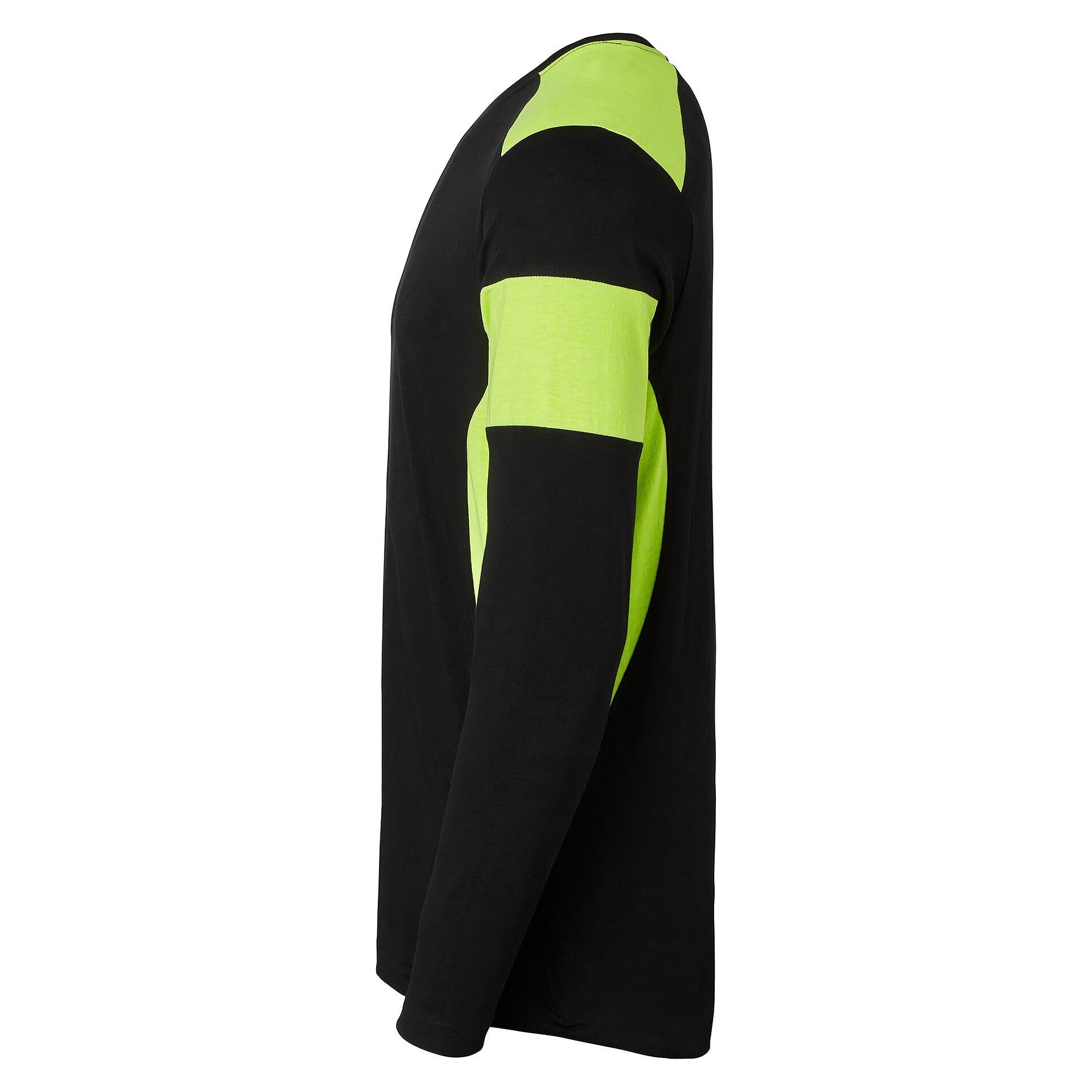 T-shirt manches longues 212 unisexe à visibilité renforcée, coton, noir/jaune fluo - Top Swede 1000660914