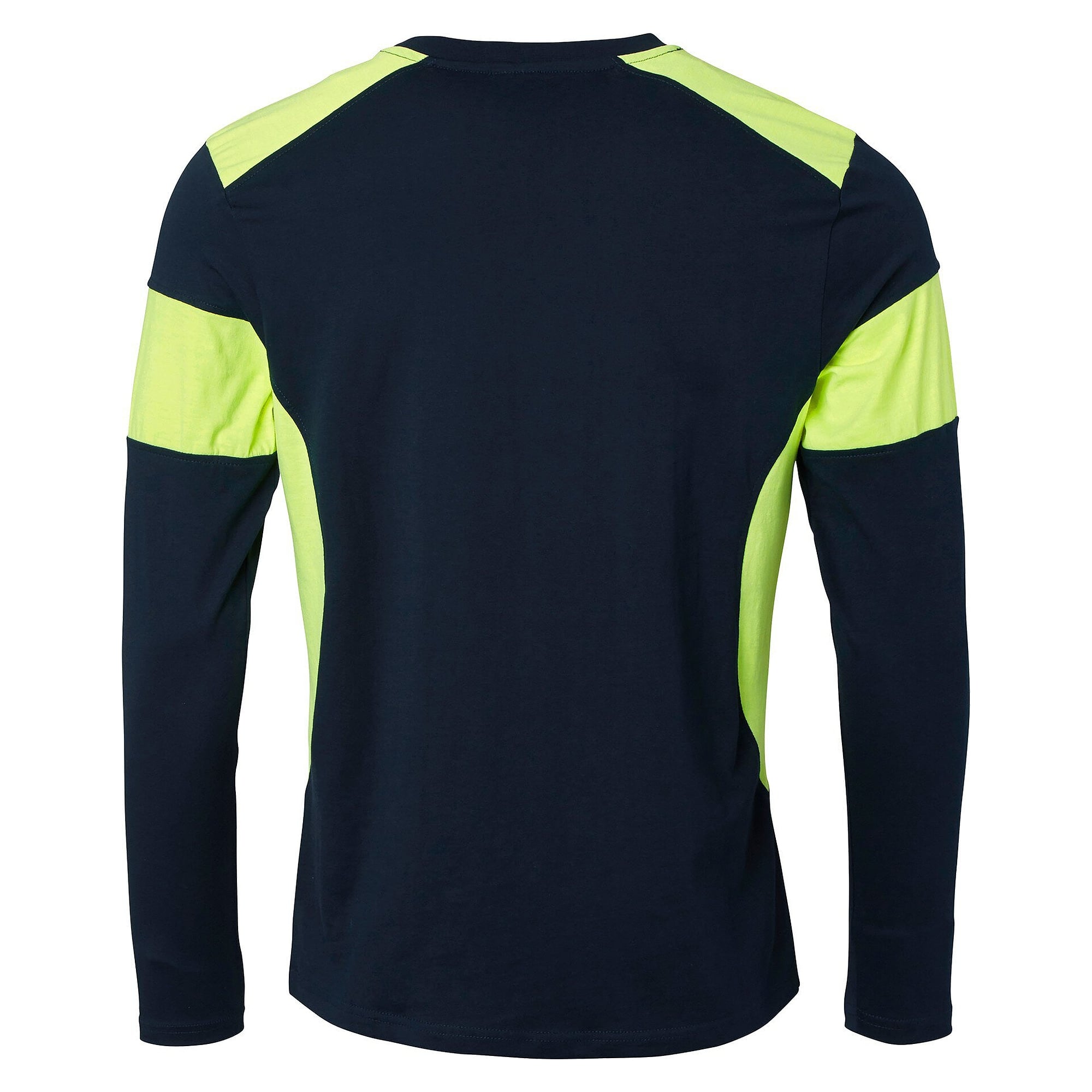 212 long sleeve T-shirt with enhanced visibility, unisex, cotton, navy/fluorescent yellow - Top Swede 1000660960