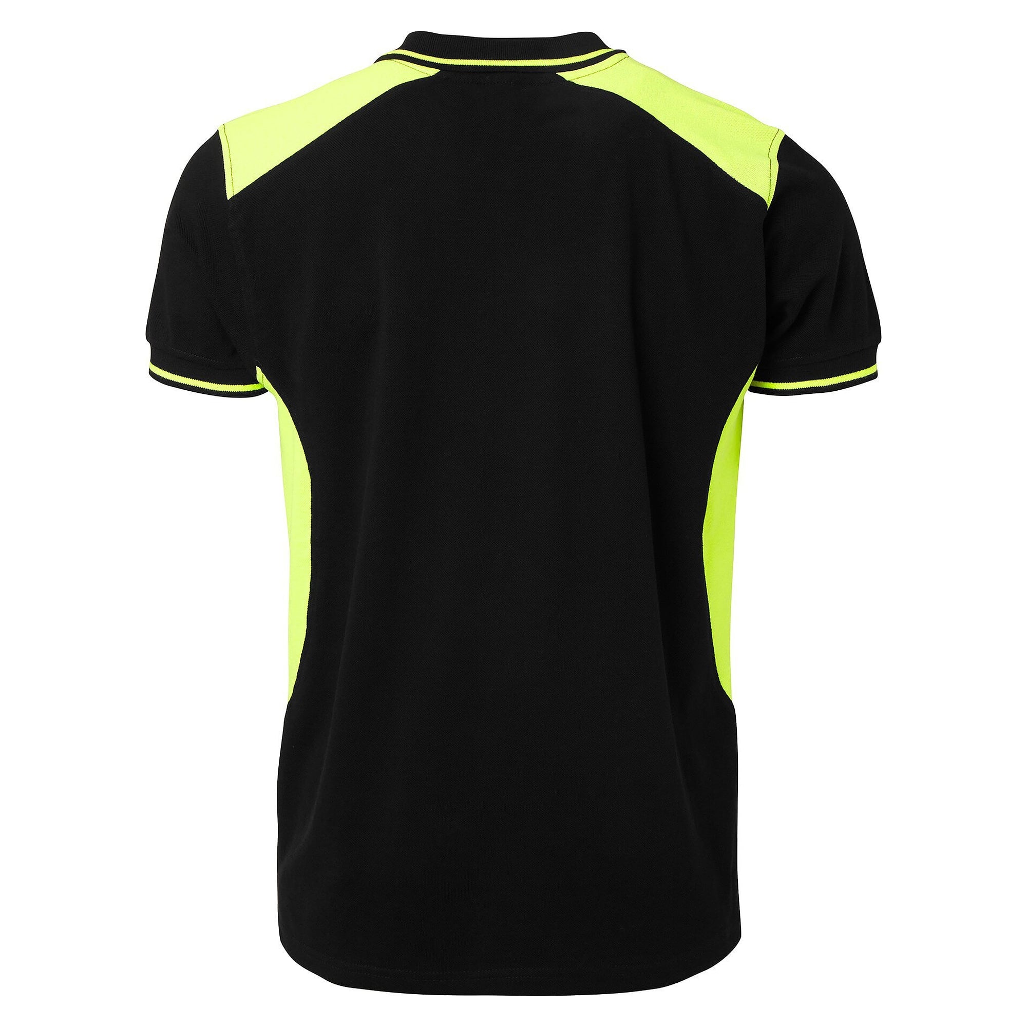 Polo homme 213 en piqué tricoté à visibilité renforcée, noir/jaune fluo - Top Swede 1000661914
