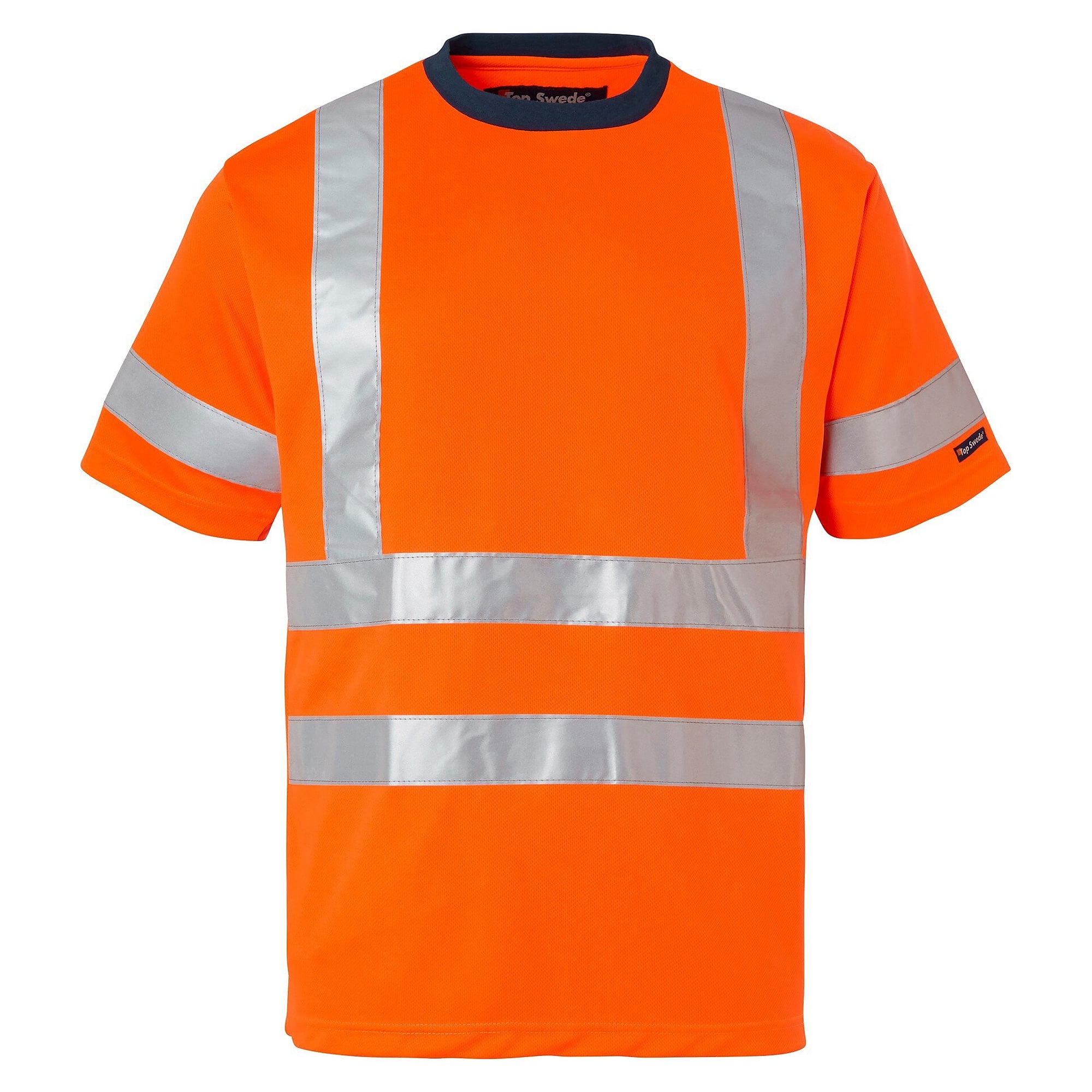 Warnschutz-T-Shirt 224 Unisex EN ISO 20471 Klasse 3, schnell trocknend, fluoreszierend orange - Top Swede 1000663811
