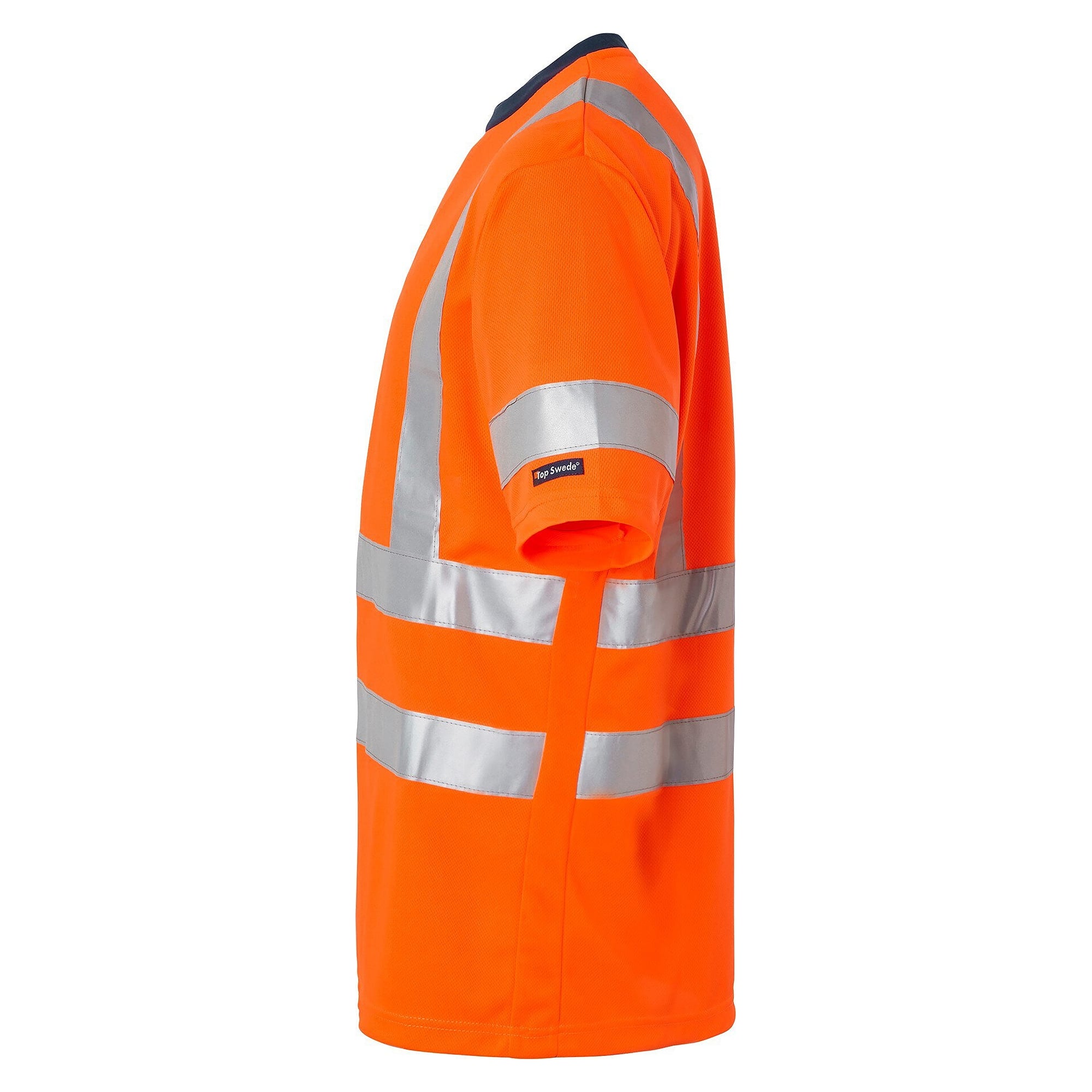 Warnschutz-T-Shirt 224 Unisex EN ISO 20471 Klasse 3, schnell trocknend, fluoreszierend orange - Top Swede 1000663811