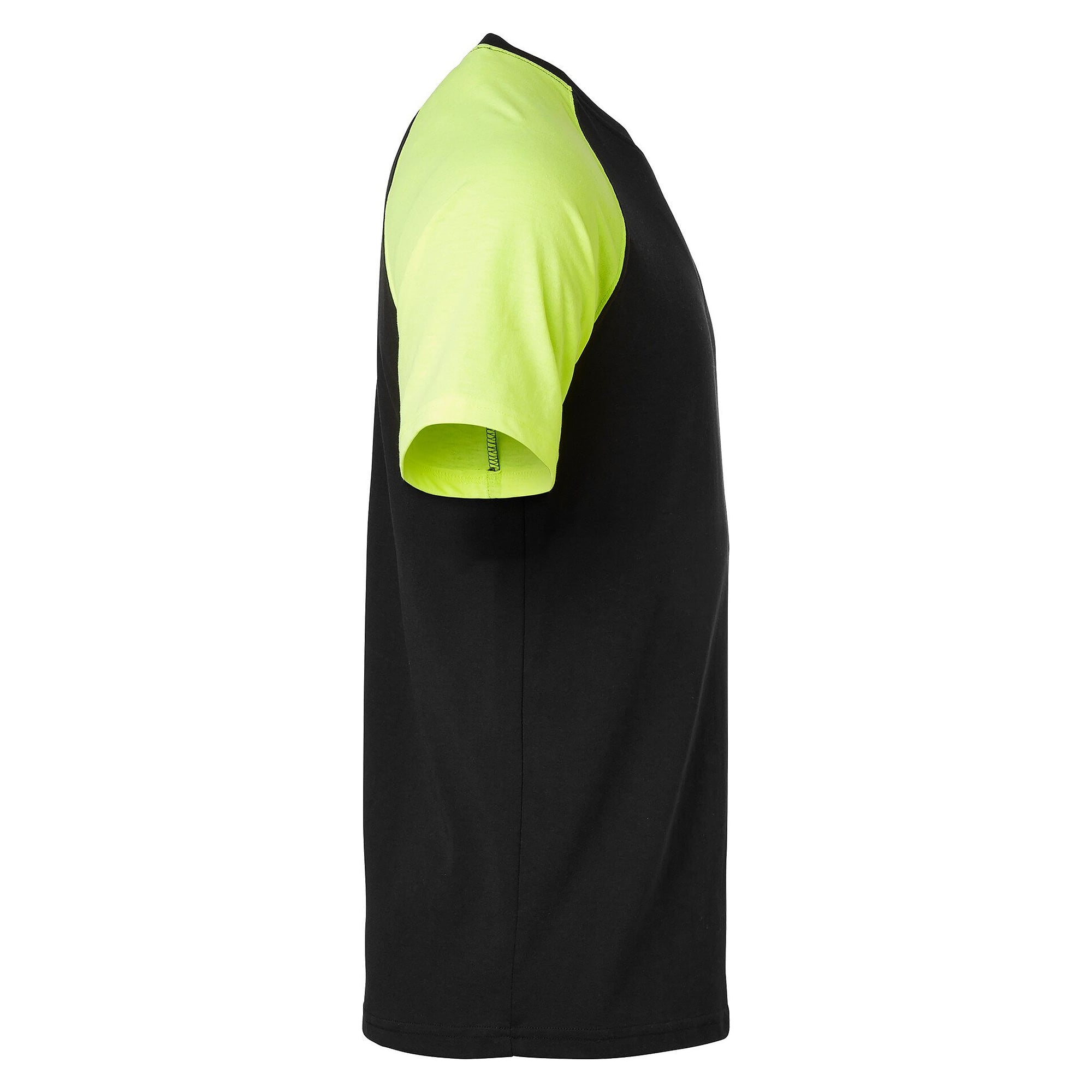 T-Shirt 225 mit erhöhter Sichtbarkeit, Unisex, Mischgewebe, Schwarz/Fluogelb - Top Swede 1000664914
