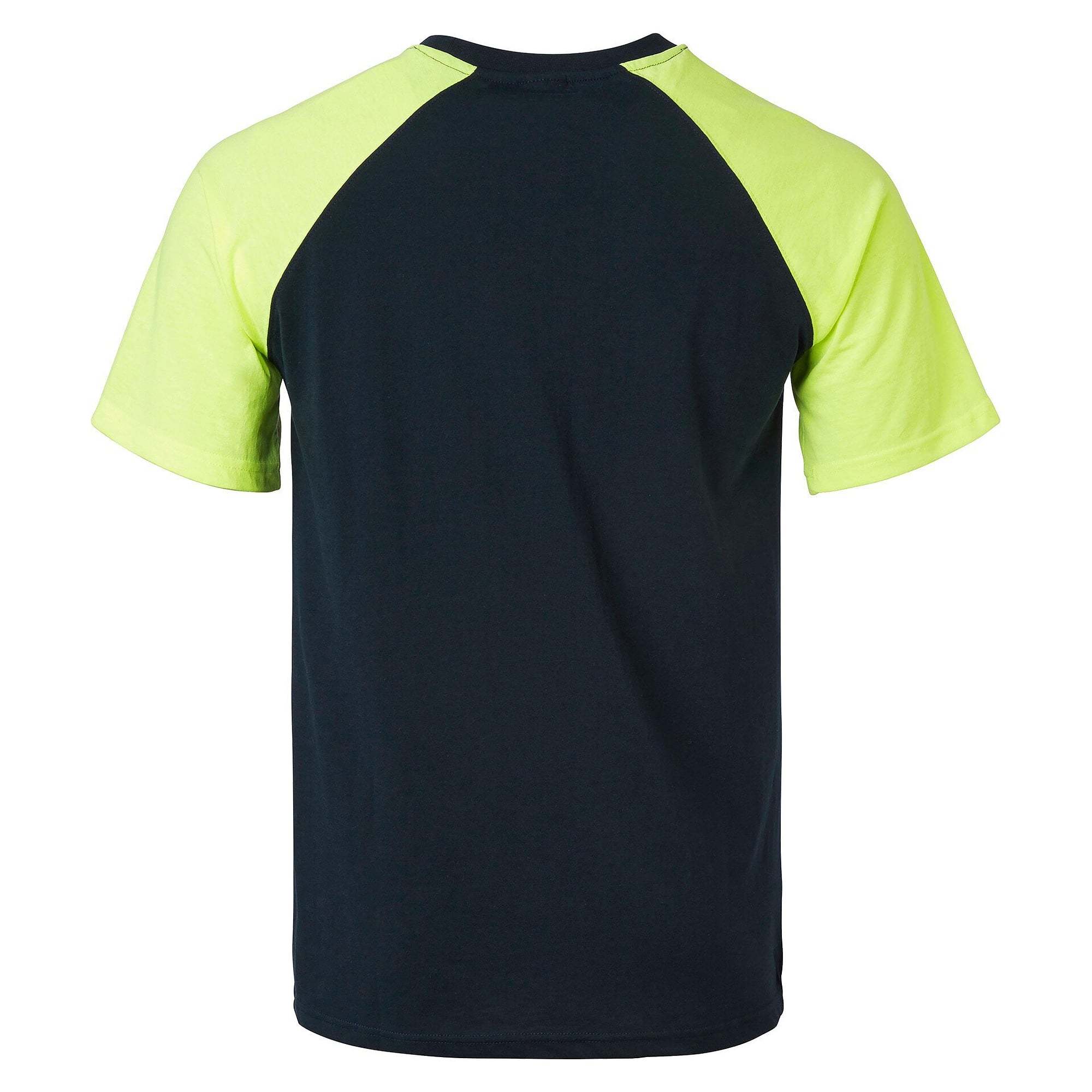 T-shirt 225 unisexe à visibilité renforcée, polycoton, bleu marine/jaune fluo - Top Swede 1000664960