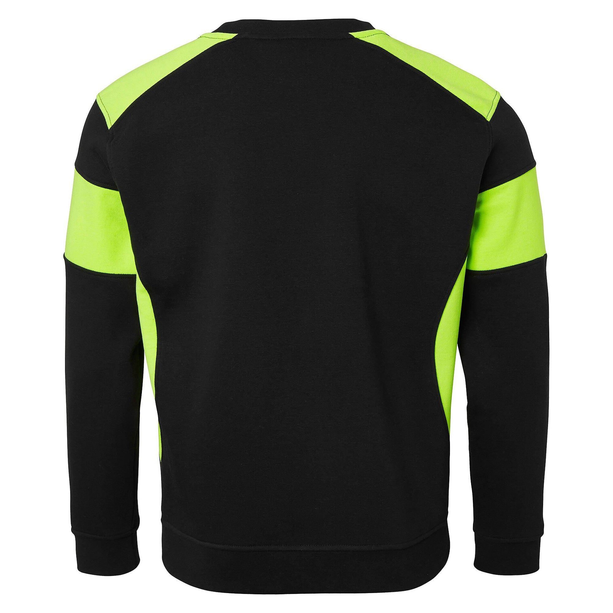 Sweatshirt 221 mit Rundhalsausschnitt und Signalfarbe, schwarz/fluoreszierend gelb - Top Swede 1000665914
