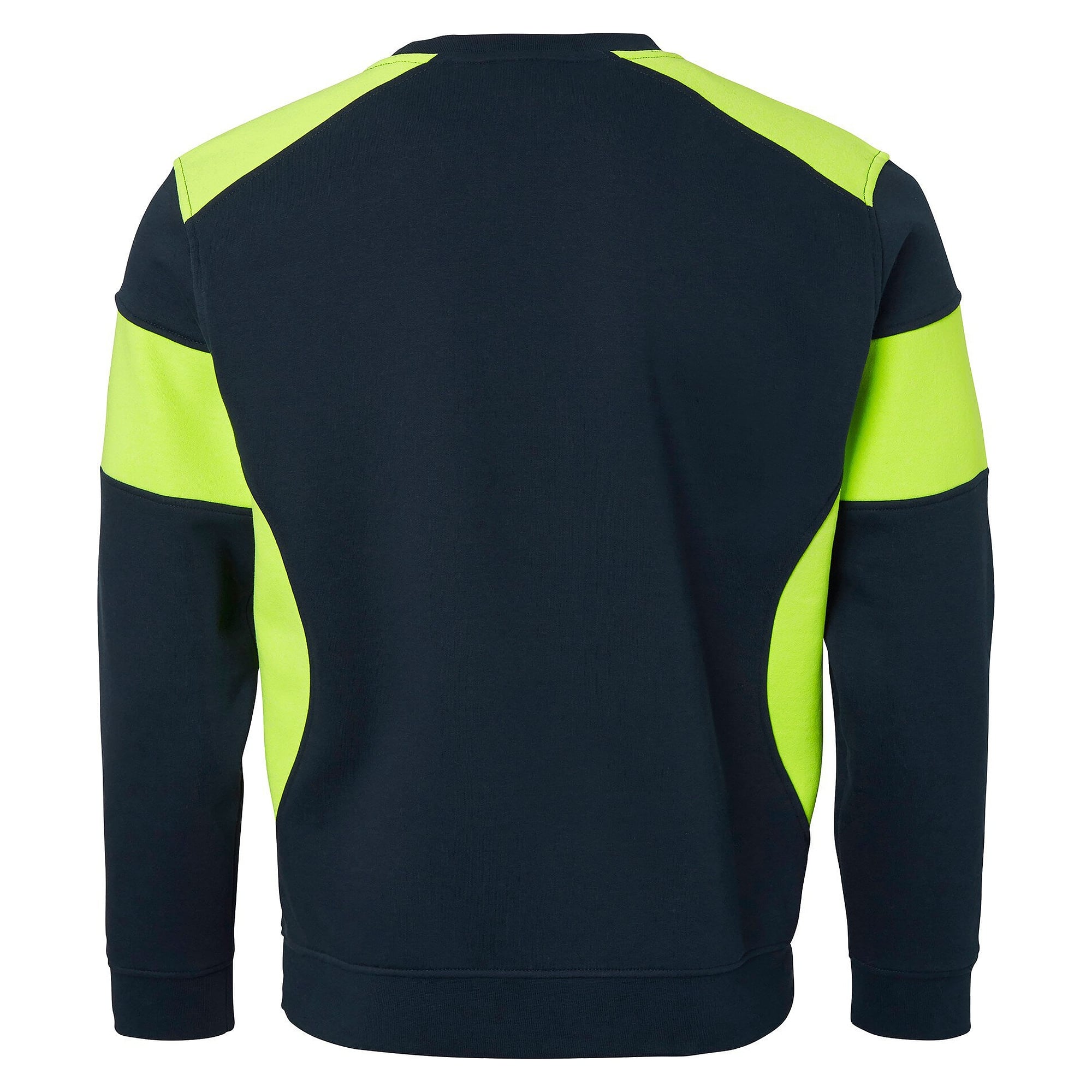 Sweat-shirt col rond 221 haute visibilité, bleu marine/jaune fluo - Top Swede 1000665960