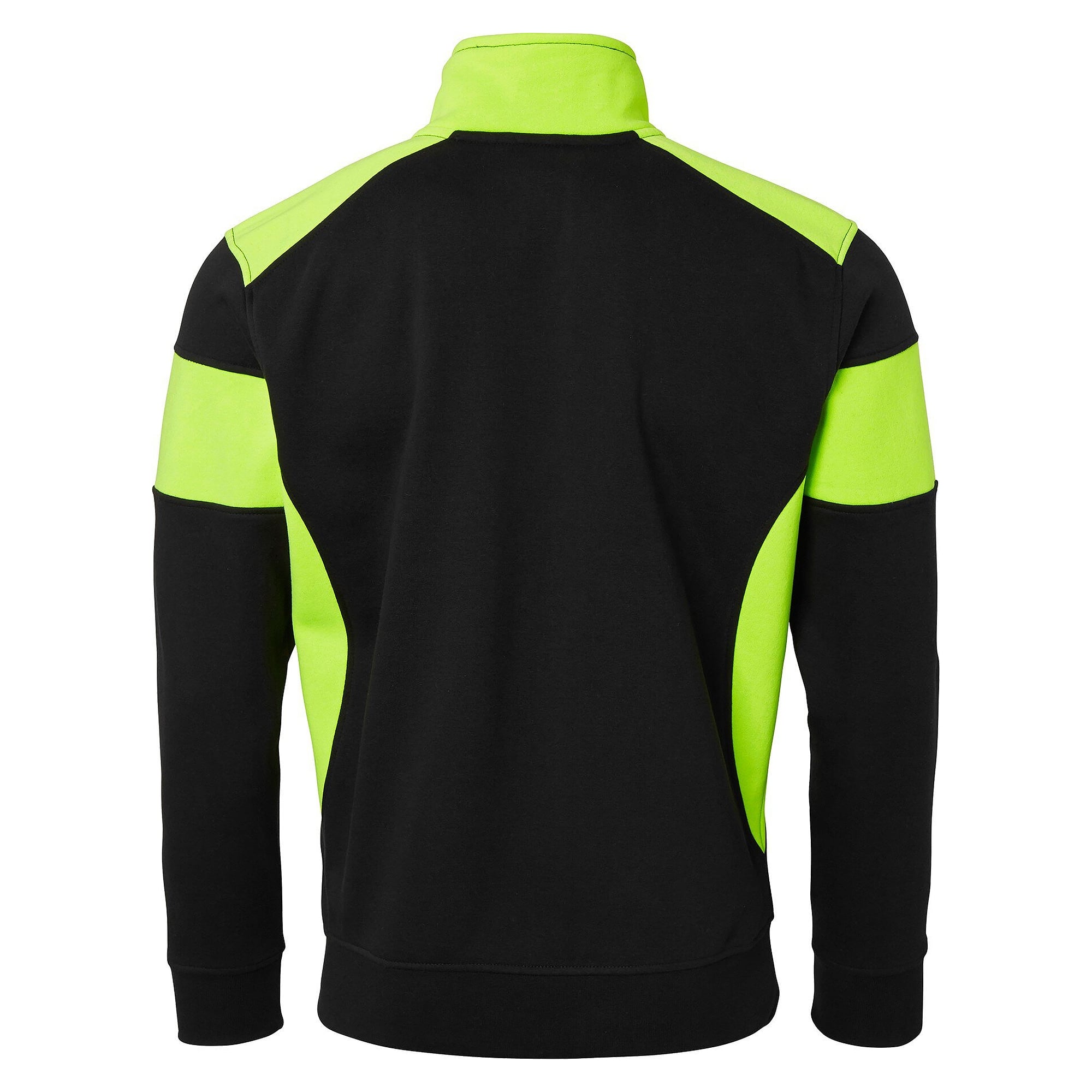 Veste sweat 223 à visibilité améliorée et zip intégral, noir/jaune fluo - Top Swede 1000667914