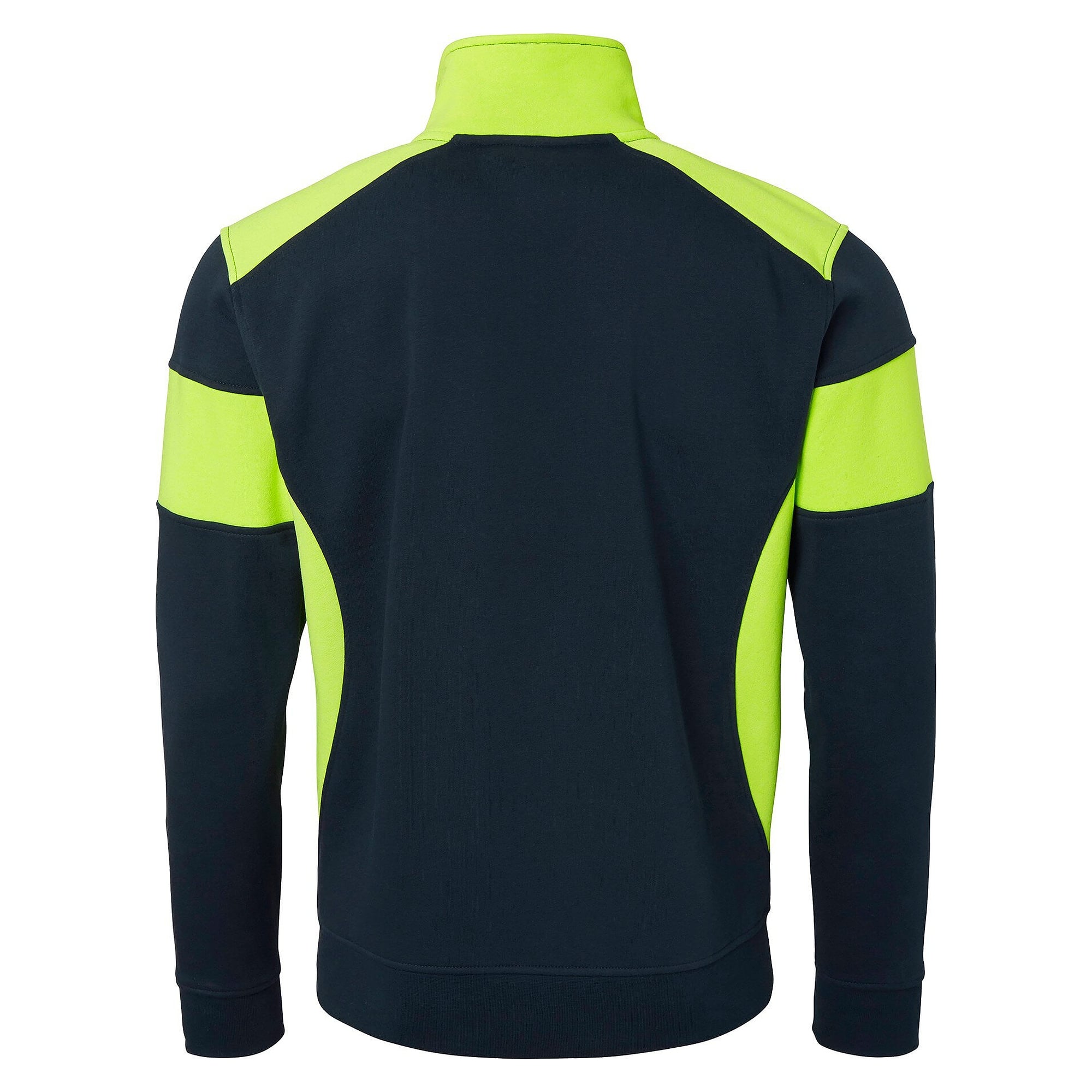 Sweat jacket 223 with enhanced visibility and full zip, navy/fluorescent yellow - Top Swede 1000667960