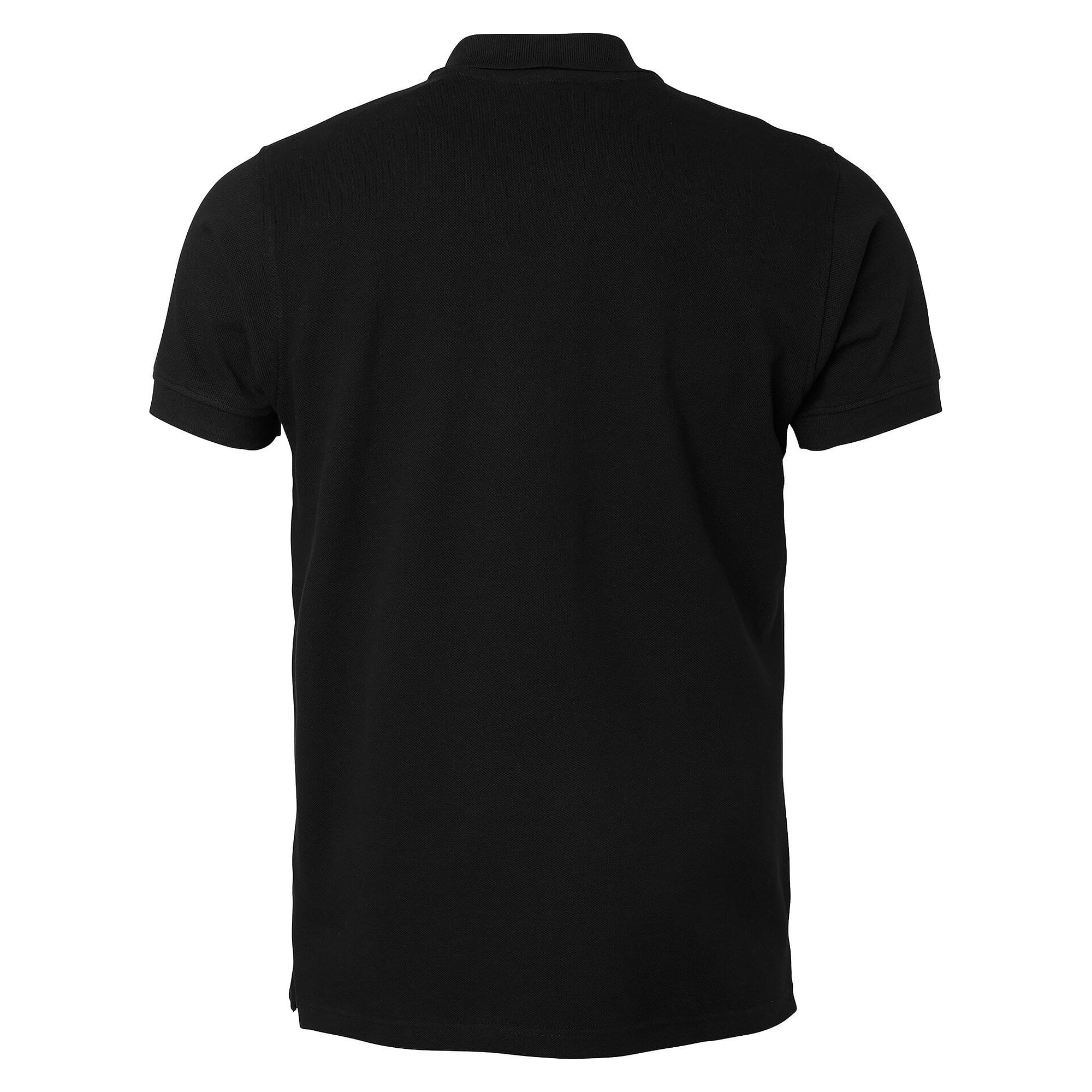 Polo homme 190 en piqué de coton avec col côtelé, manches courtes, noir - Top Swede 1000672001