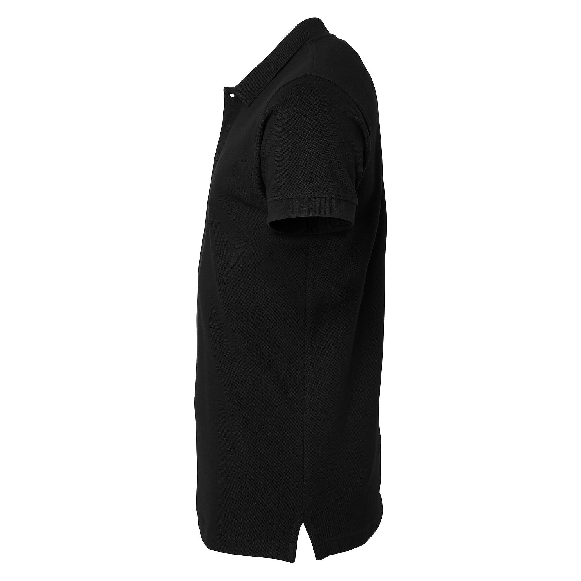 Polo homme 190 en piqué de coton avec col côtelé, manches courtes, noir - Top Swede 1000672001