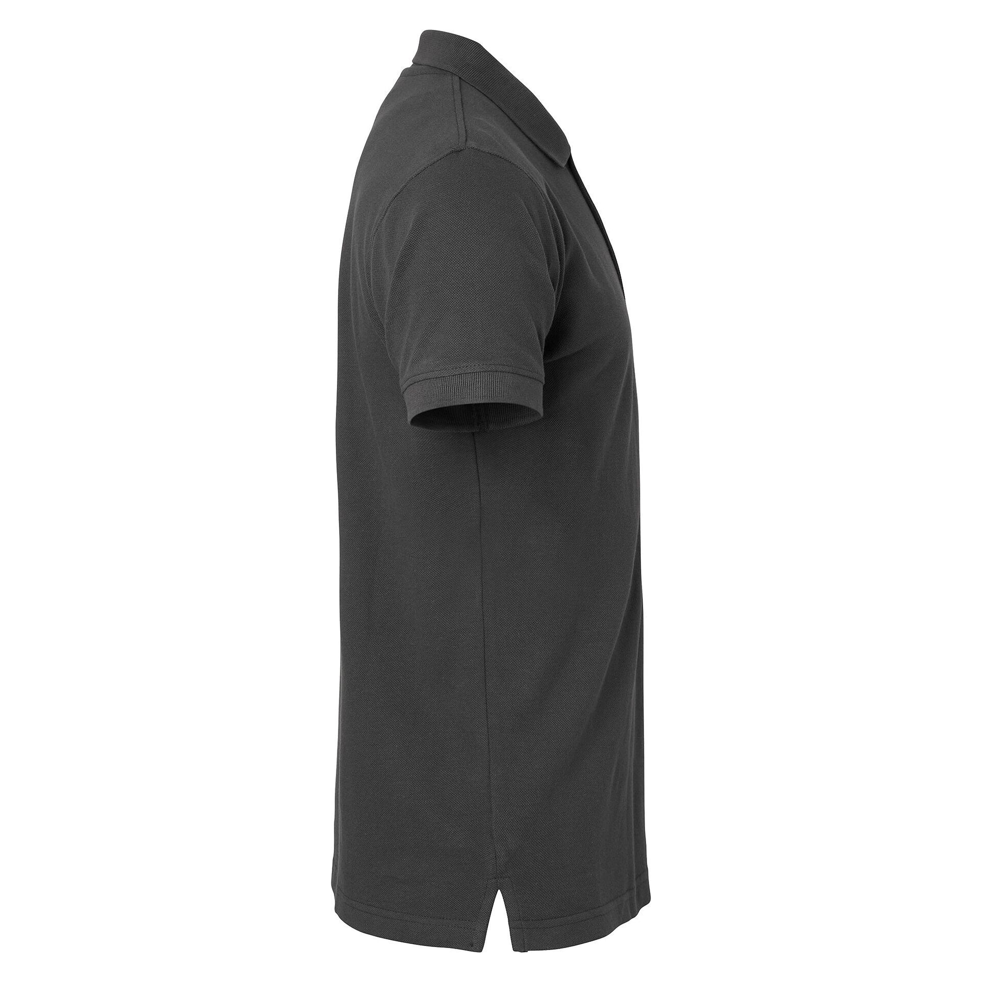 Herren-Poloshirt 190 aus Baumwoll-Piqué mit Rippkragen, kurzarm, Dunkelgrau - Top Swede 1000672021