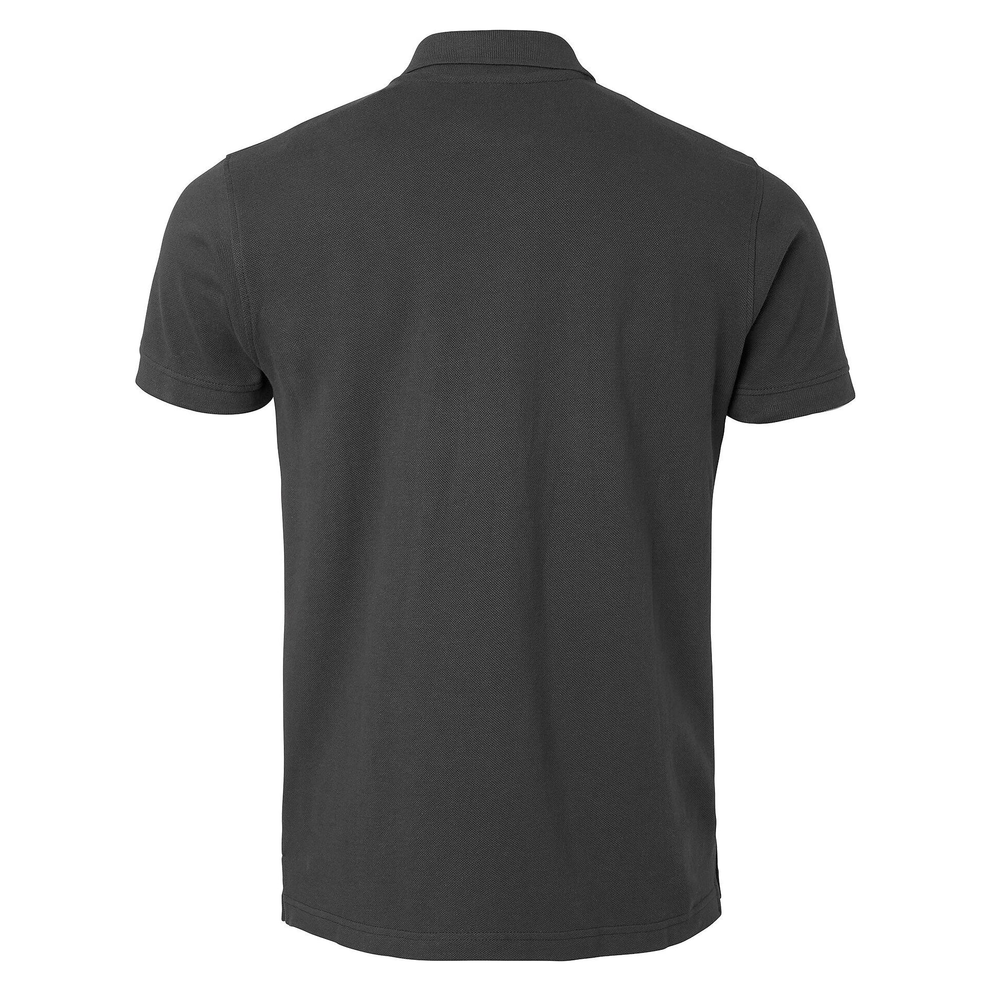 Herren-Poloshirt 190 aus Baumwoll-Piqué mit Rippkragen, kurzarm, Dunkelgrau - Top Swede 1000672021