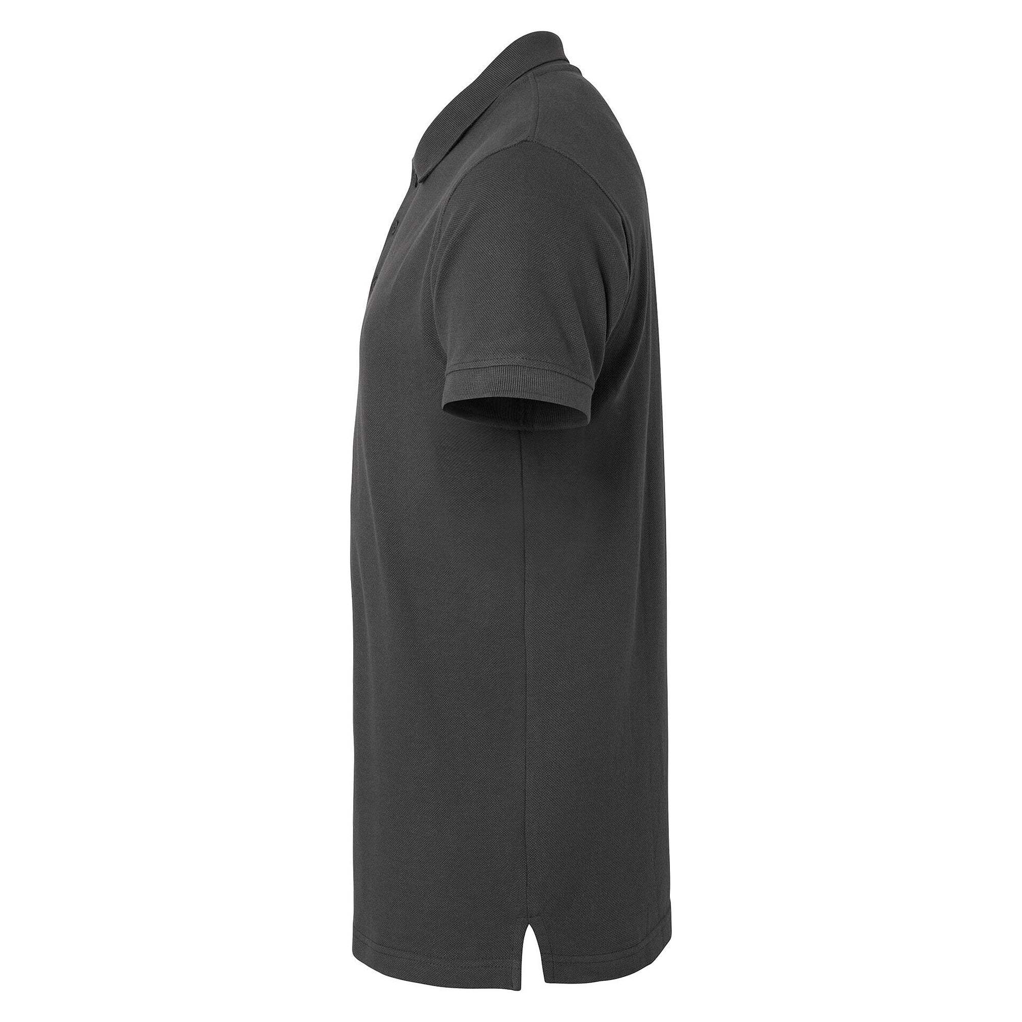 Herren-Poloshirt 190 aus Baumwoll-Piqué mit Rippkragen, kurzarm, Dunkelgrau - Top Swede 1000672021